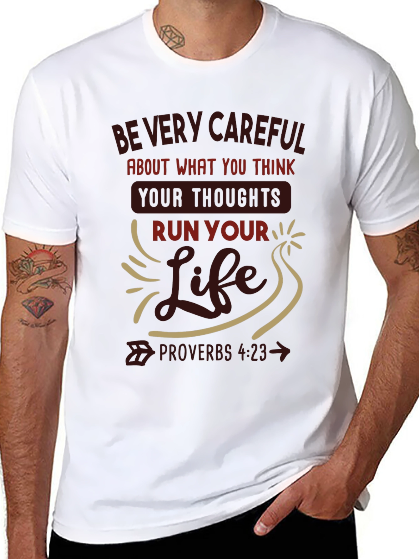 Inspirational Proverbs 4:23 T-Shirt