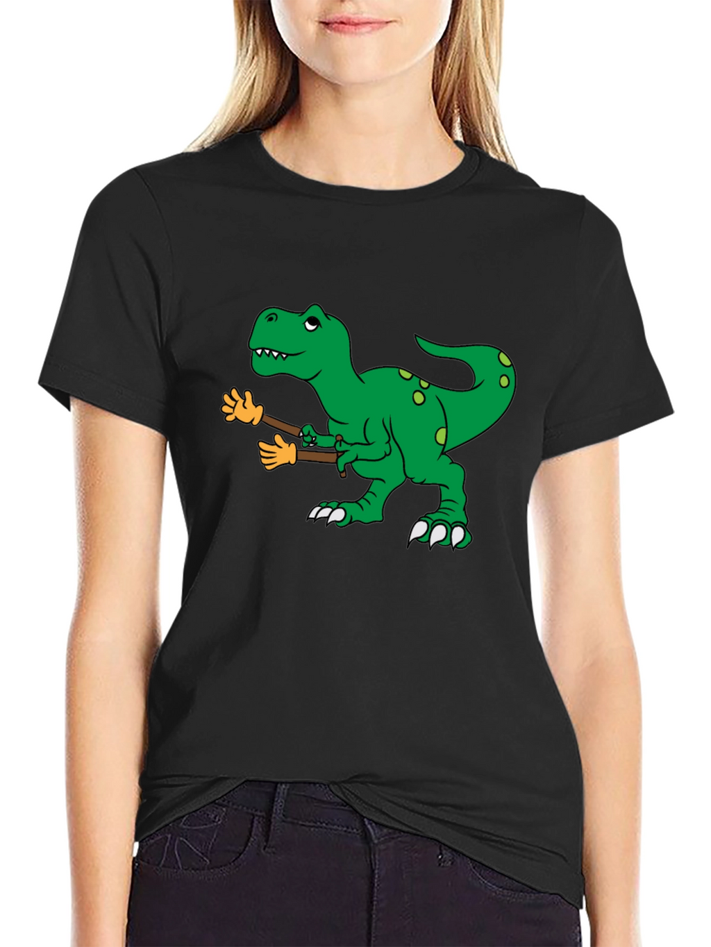Dinosaur T-Rex with Fake Arms Funny Graphic Tee