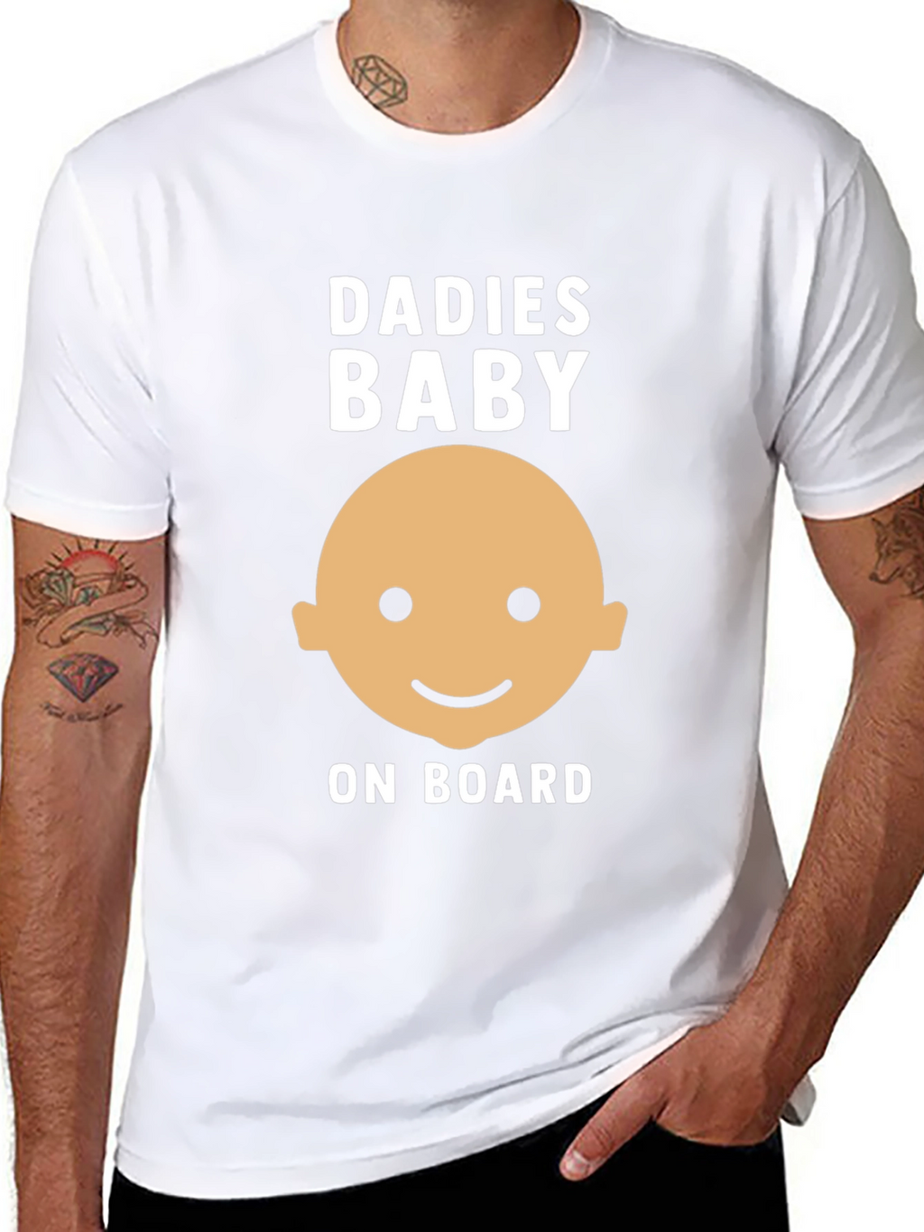 Dadies Baby On Board Graphic T-Shirt - Black