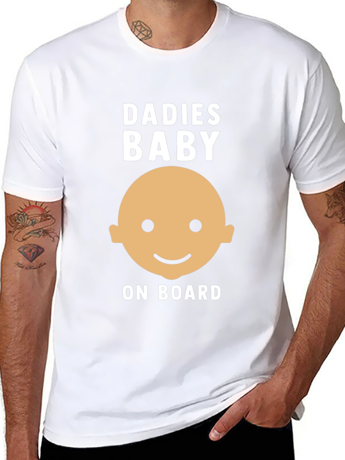 Dadies Baby On Board Graphic T-Shirt - Black