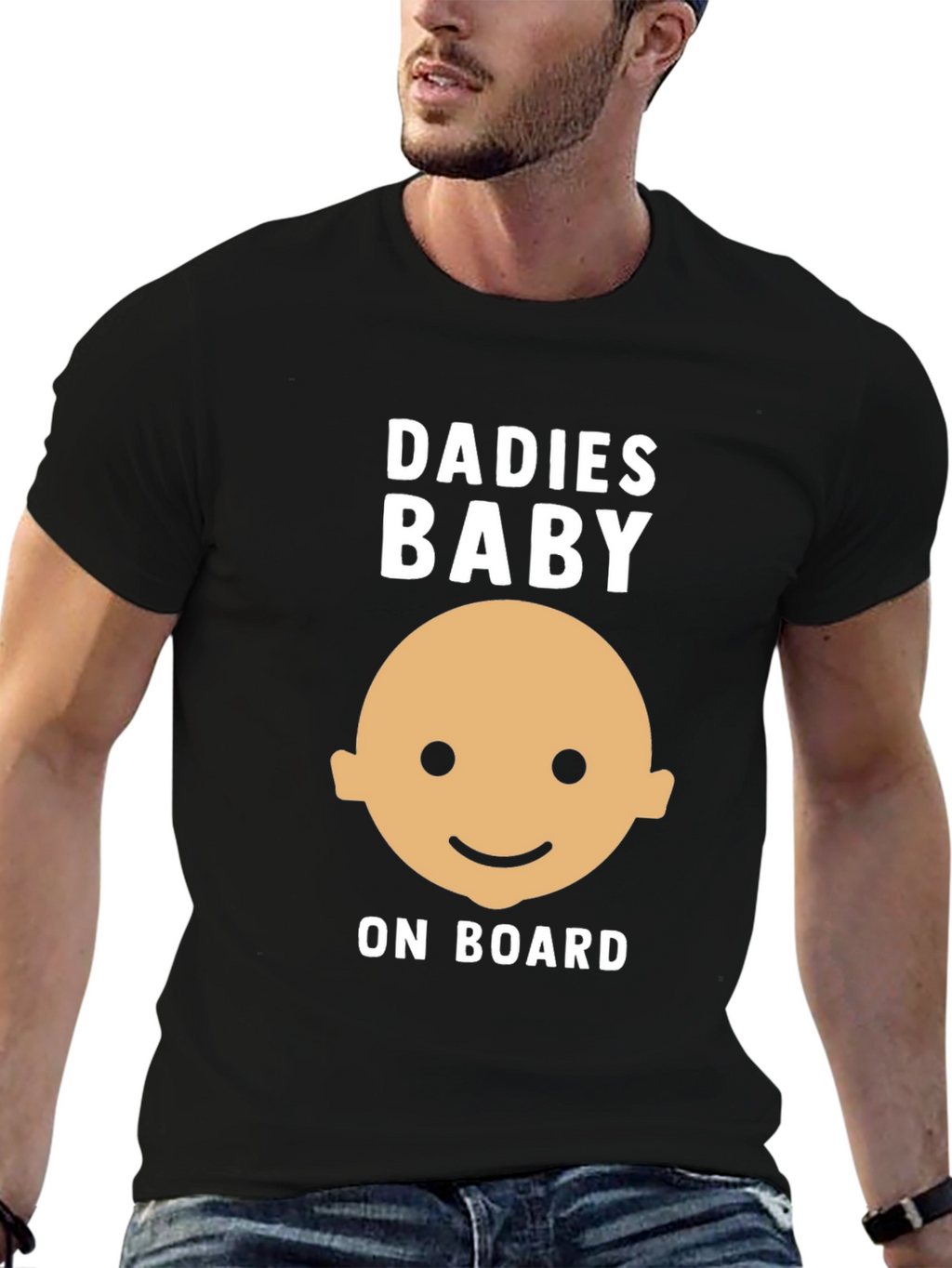 Dadies Baby On Board Graphic T-Shirt - Black