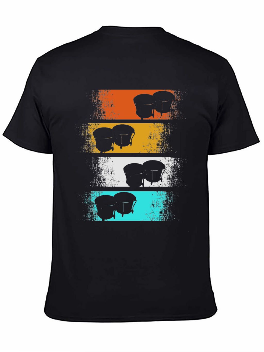 Retro Bongo Drums Graphic Tee - Music Lover Shirt