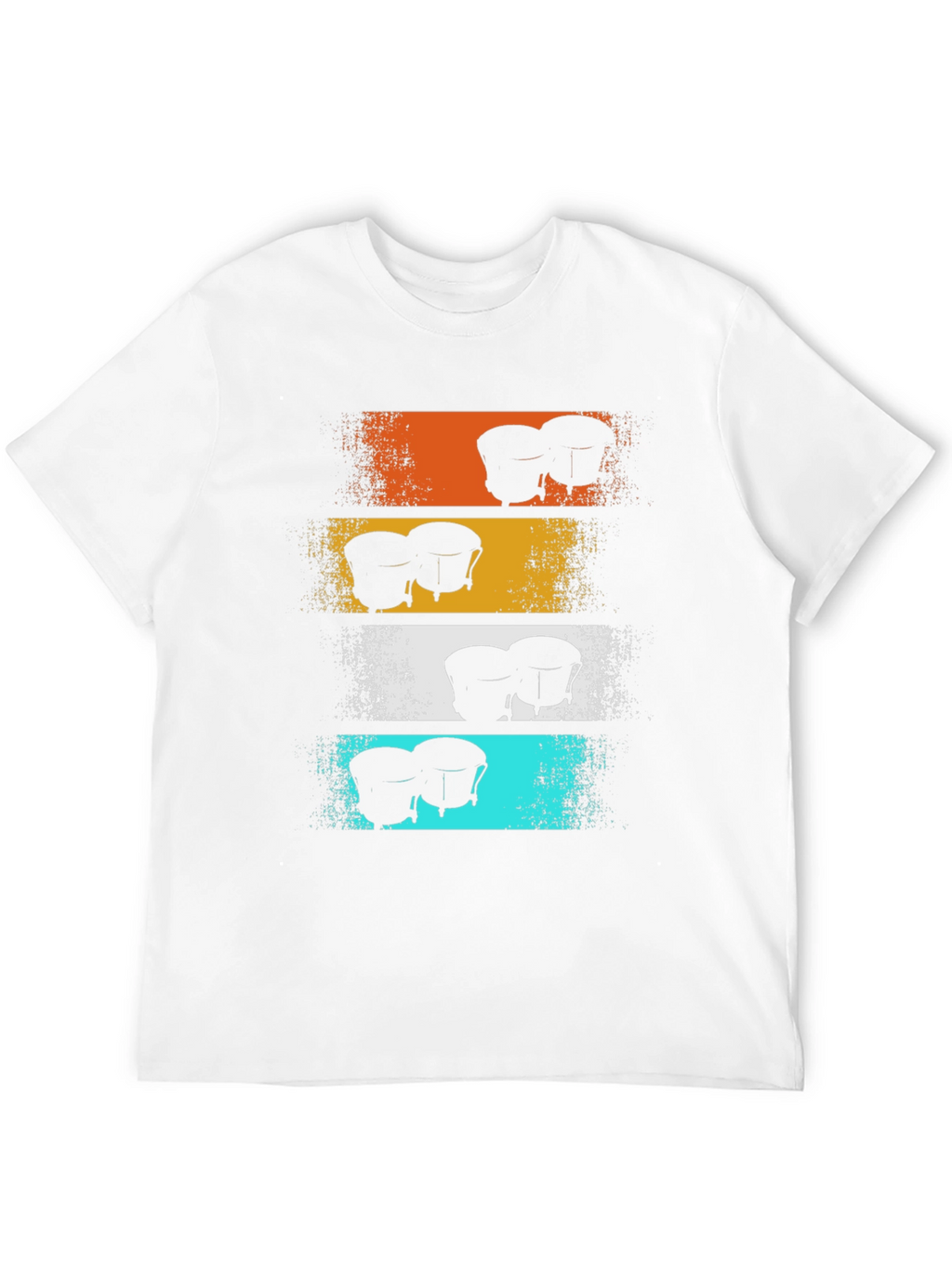 Retro Bongo Drums Graphic Tee - Music Lover Shirt