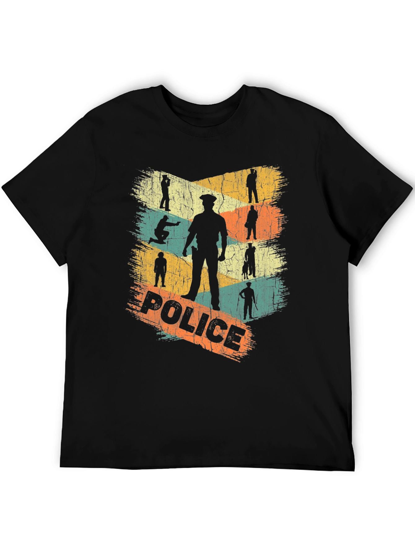Vintage Police Silhouette Graphic Tee