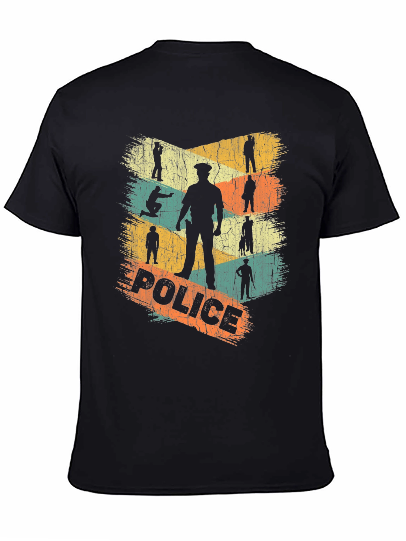 Vintage Police Silhouette Graphic Tee