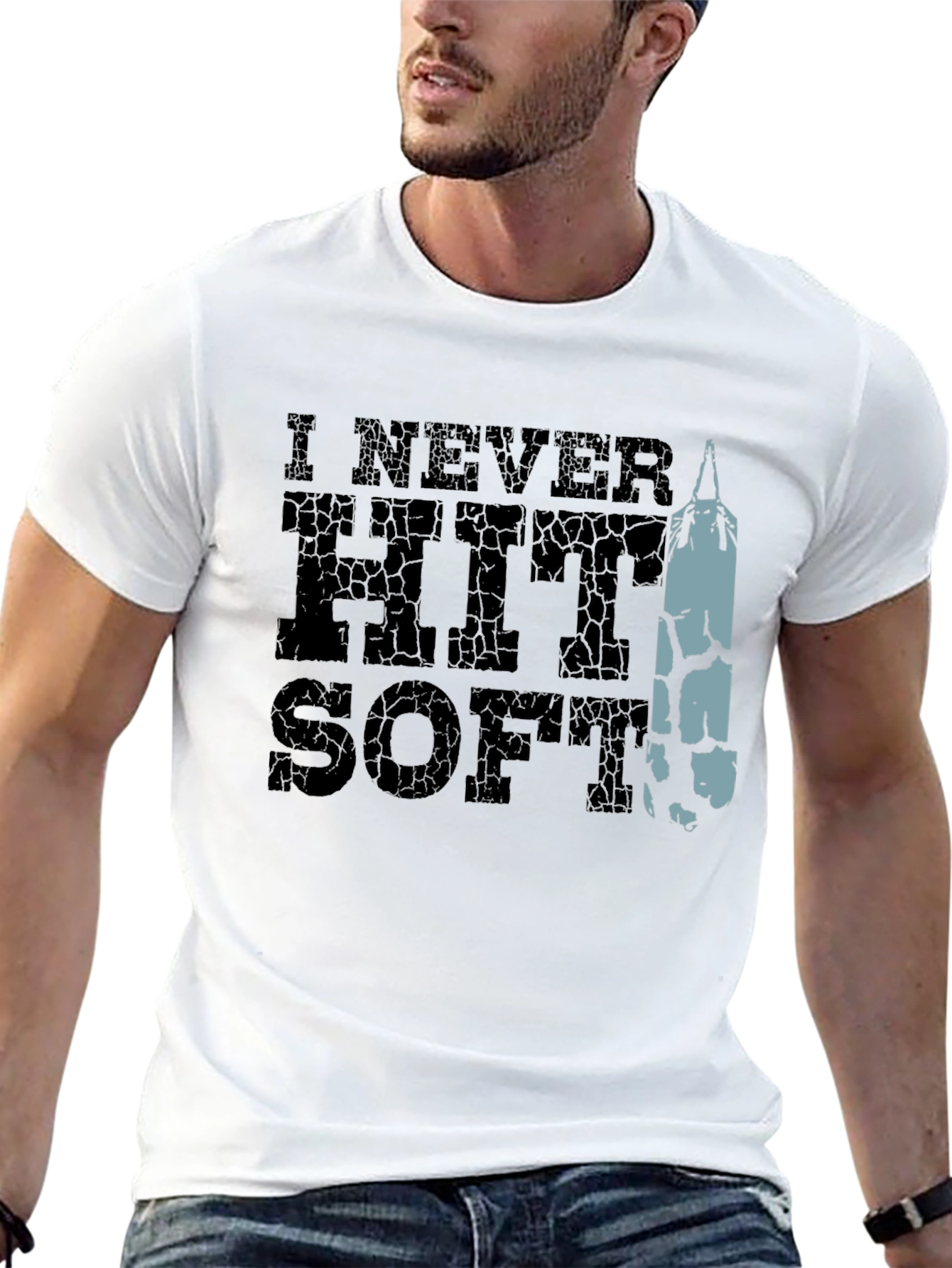 I Never Hit Soft Punching Bag Graphic T-Shirt