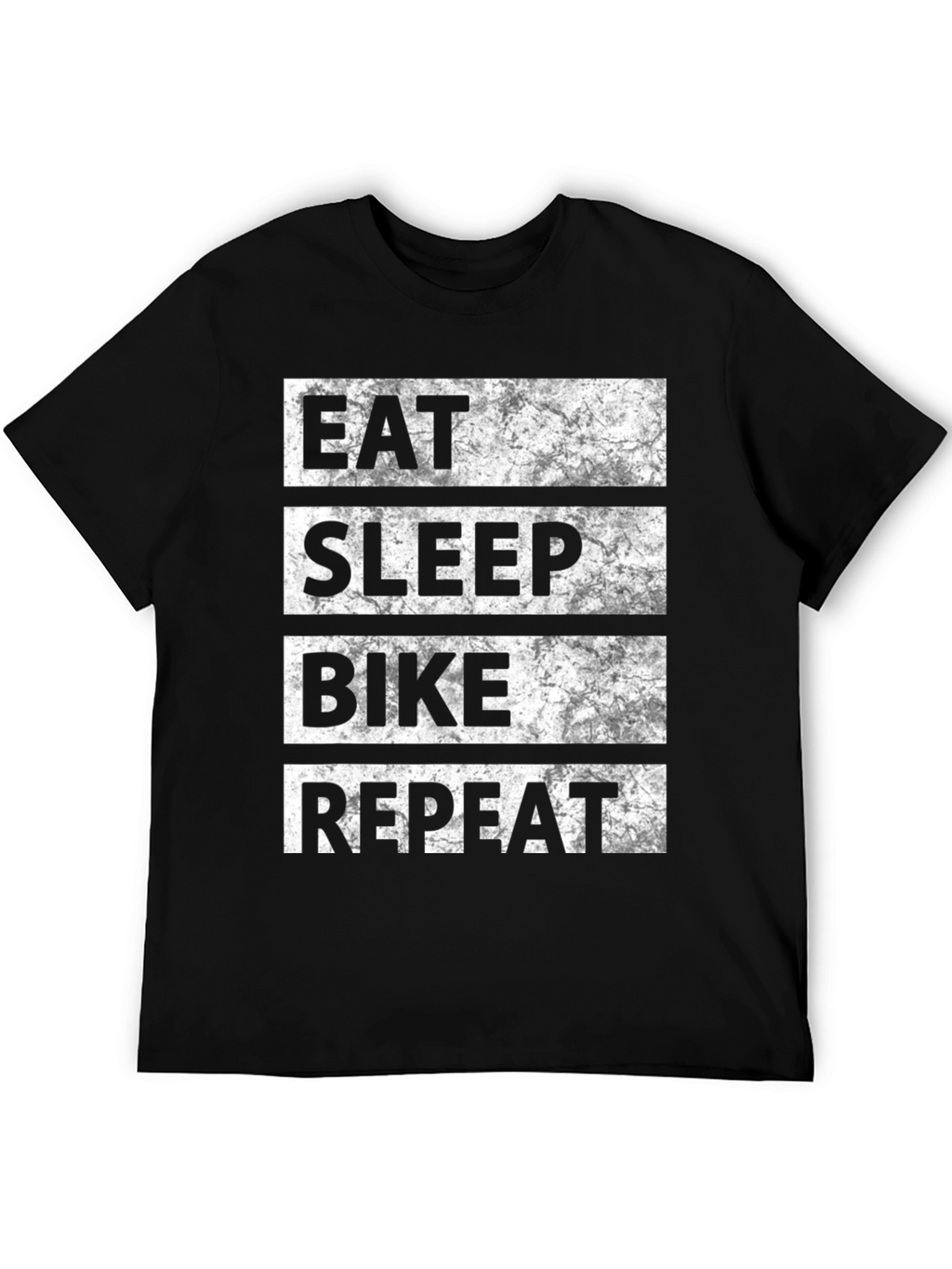 Eat Sleep Bike Repeat Black Graphic Tee