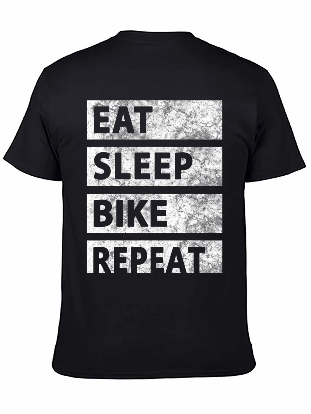 Eat Sleep Bike Repeat Black Graphic Tee