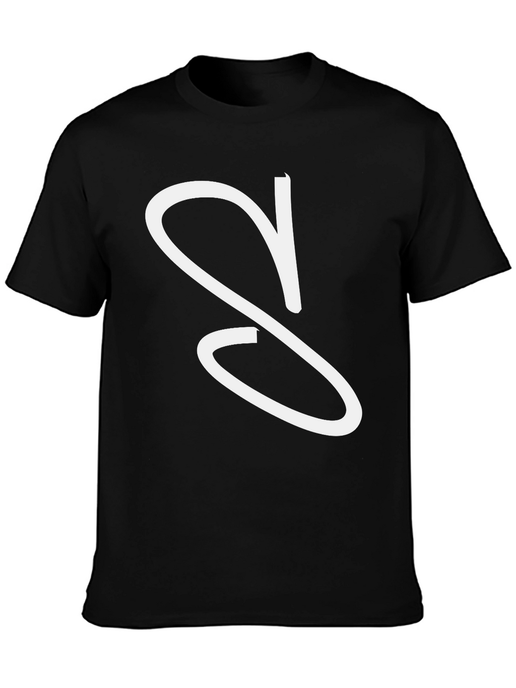 Black T-Shirt with White S Design