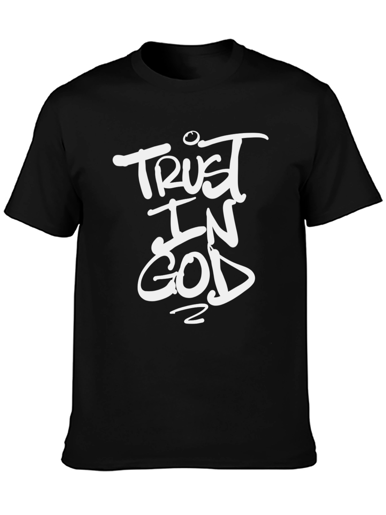 Trust in God Graphic Black T-Shirt