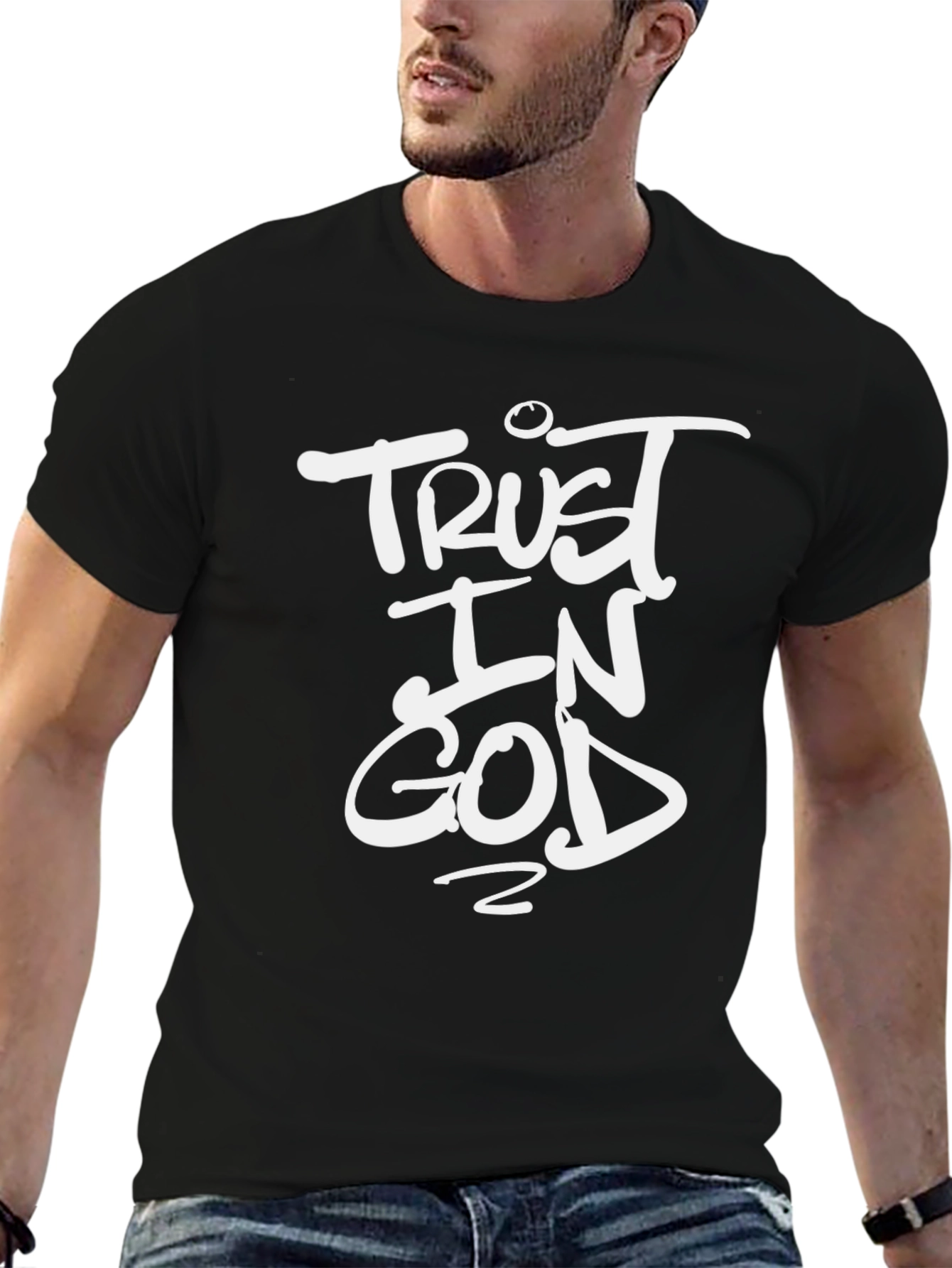 Trust in God Graphic Black T-Shirt