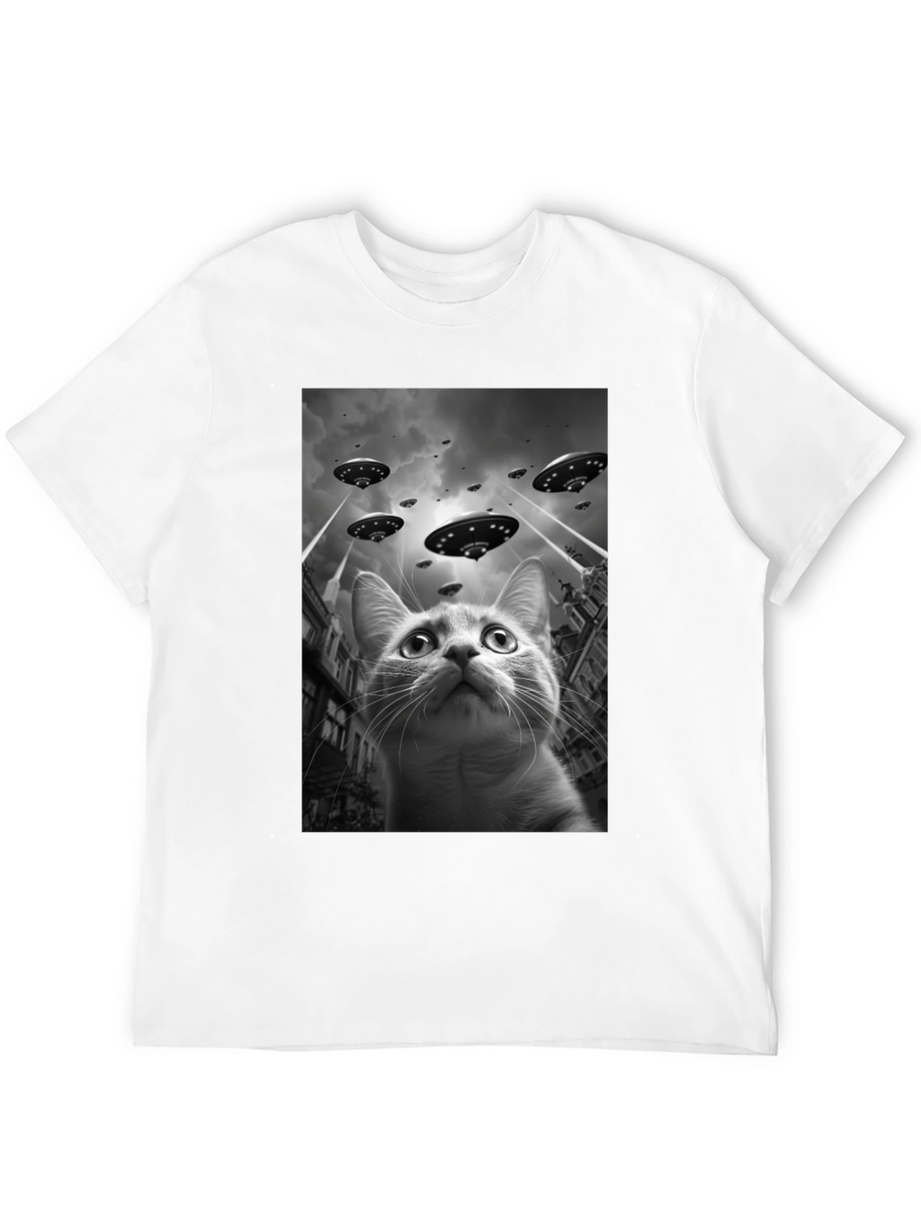 UFO Cat T-Shirt - Alien Invasion