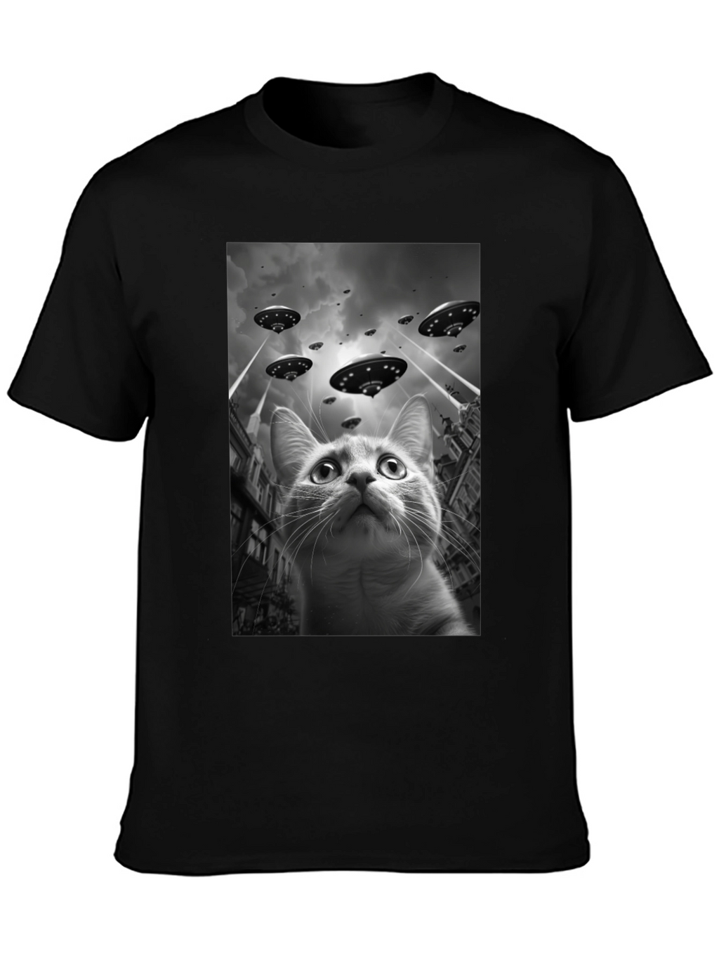 UFO Cat T-Shirt - Alien Invasion