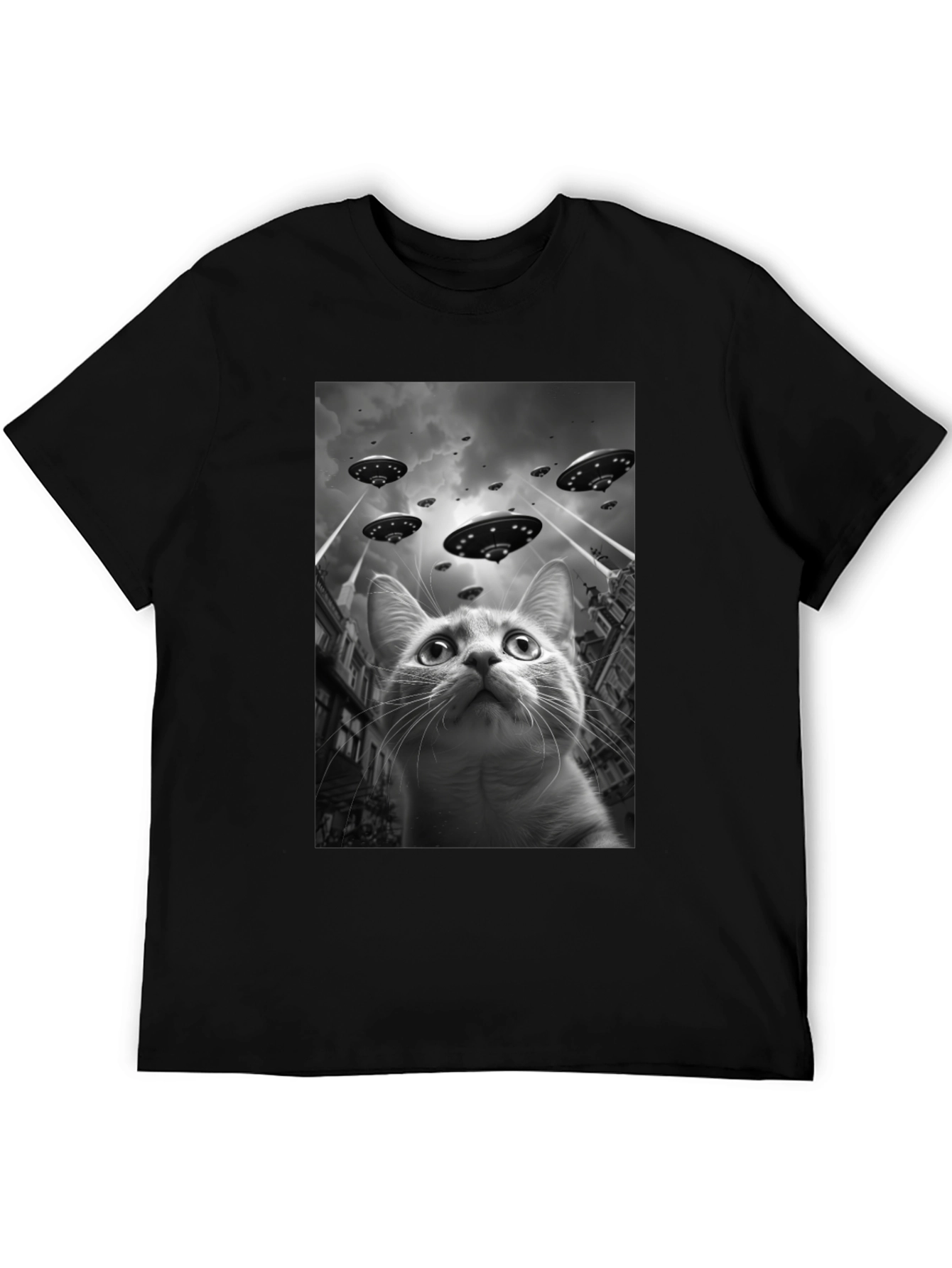 UFO Cat T-Shirt - Alien Invasion
