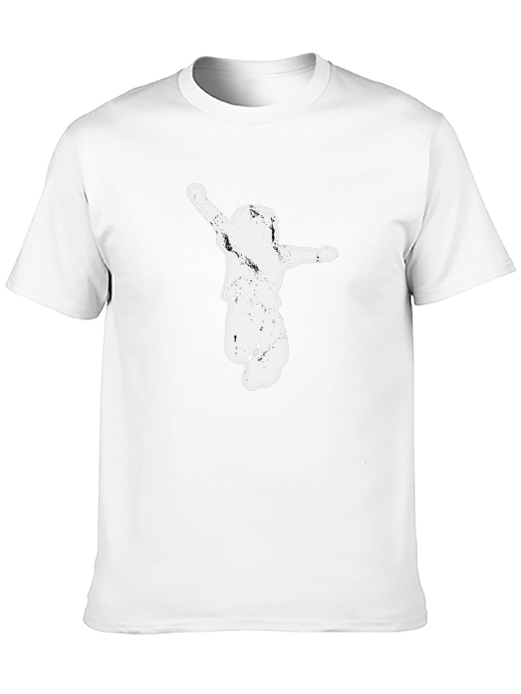 Black Graphic Tee - Jumping Kid Design