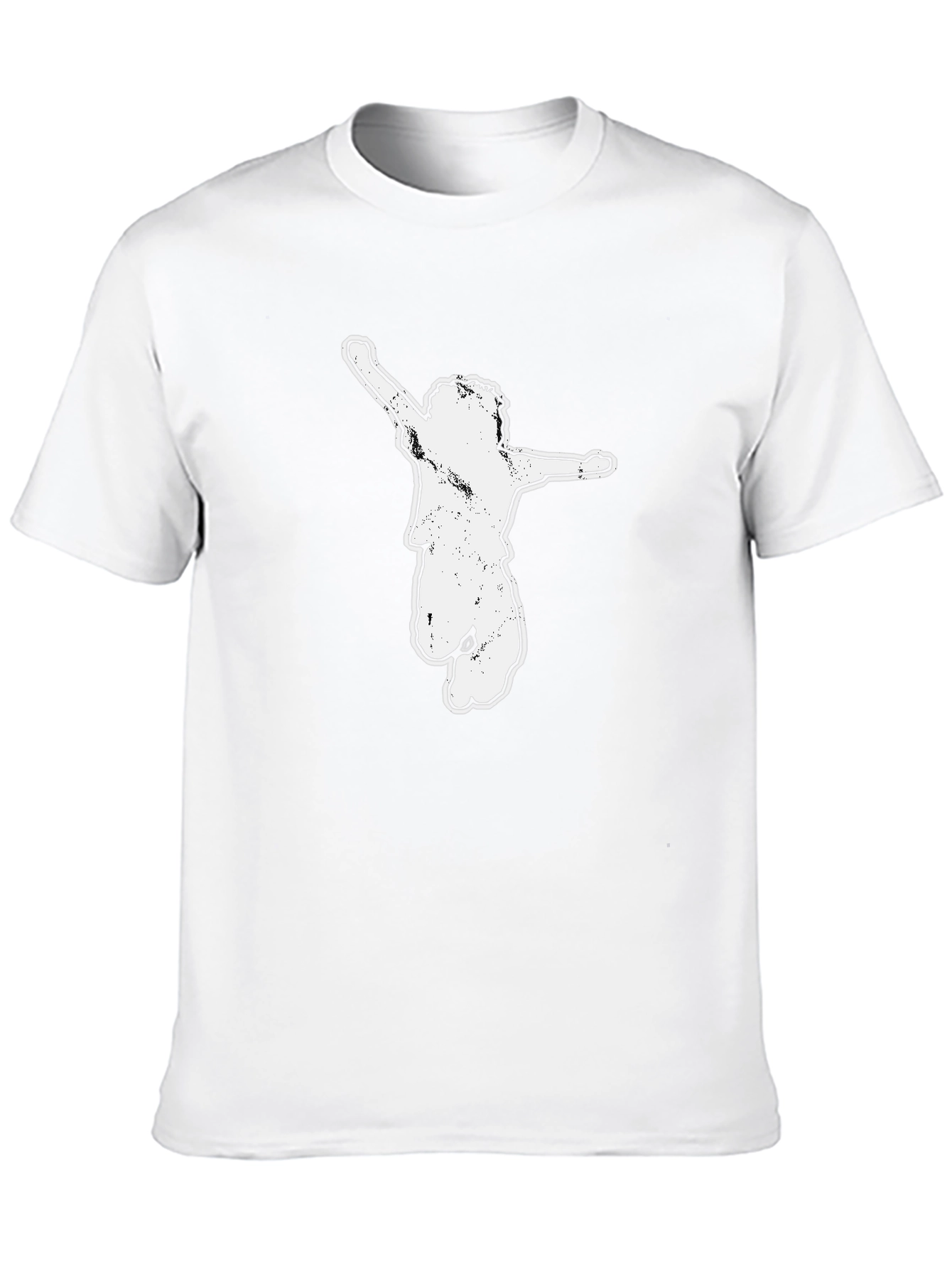 Black Graphic Tee - Jumping Kid Design