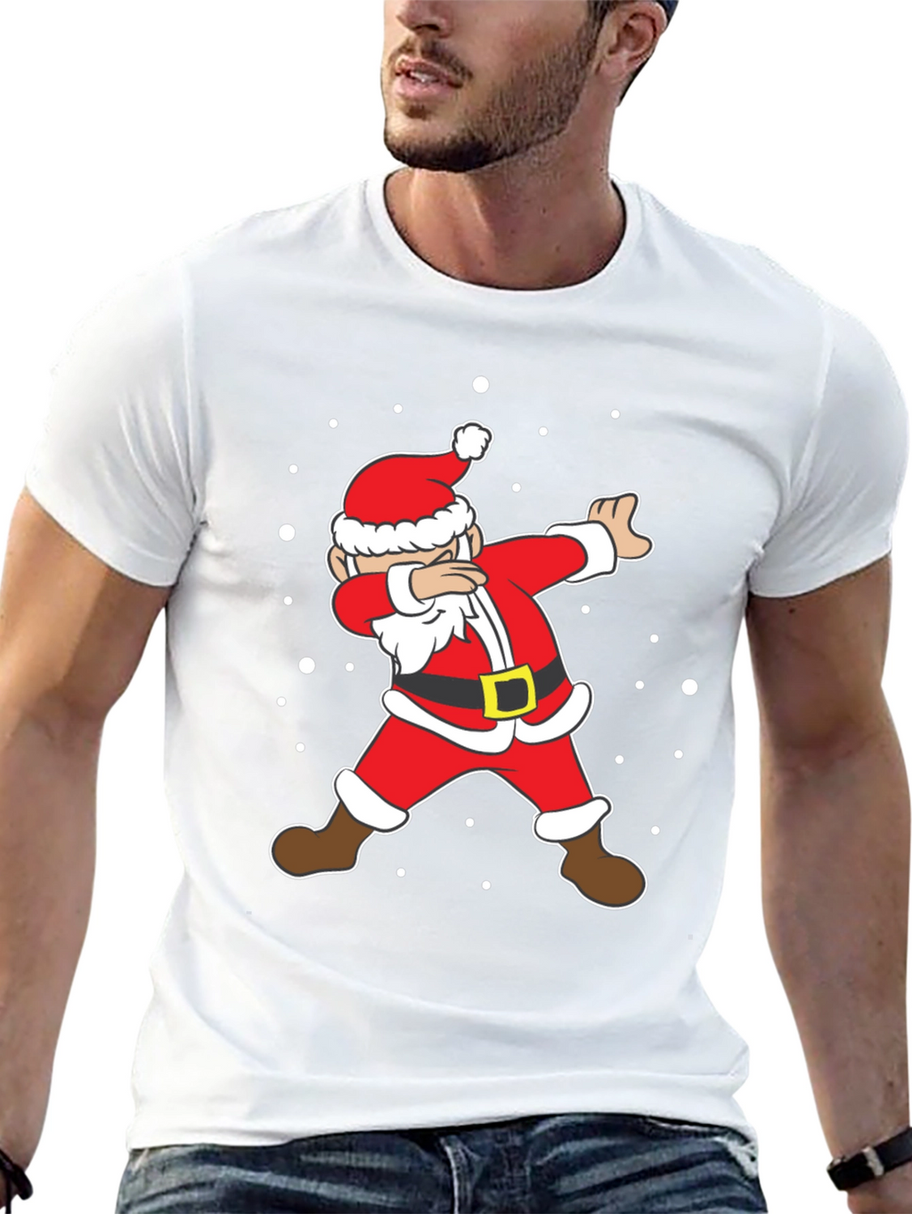 Dabbing Santa Christmas Graphic Tee