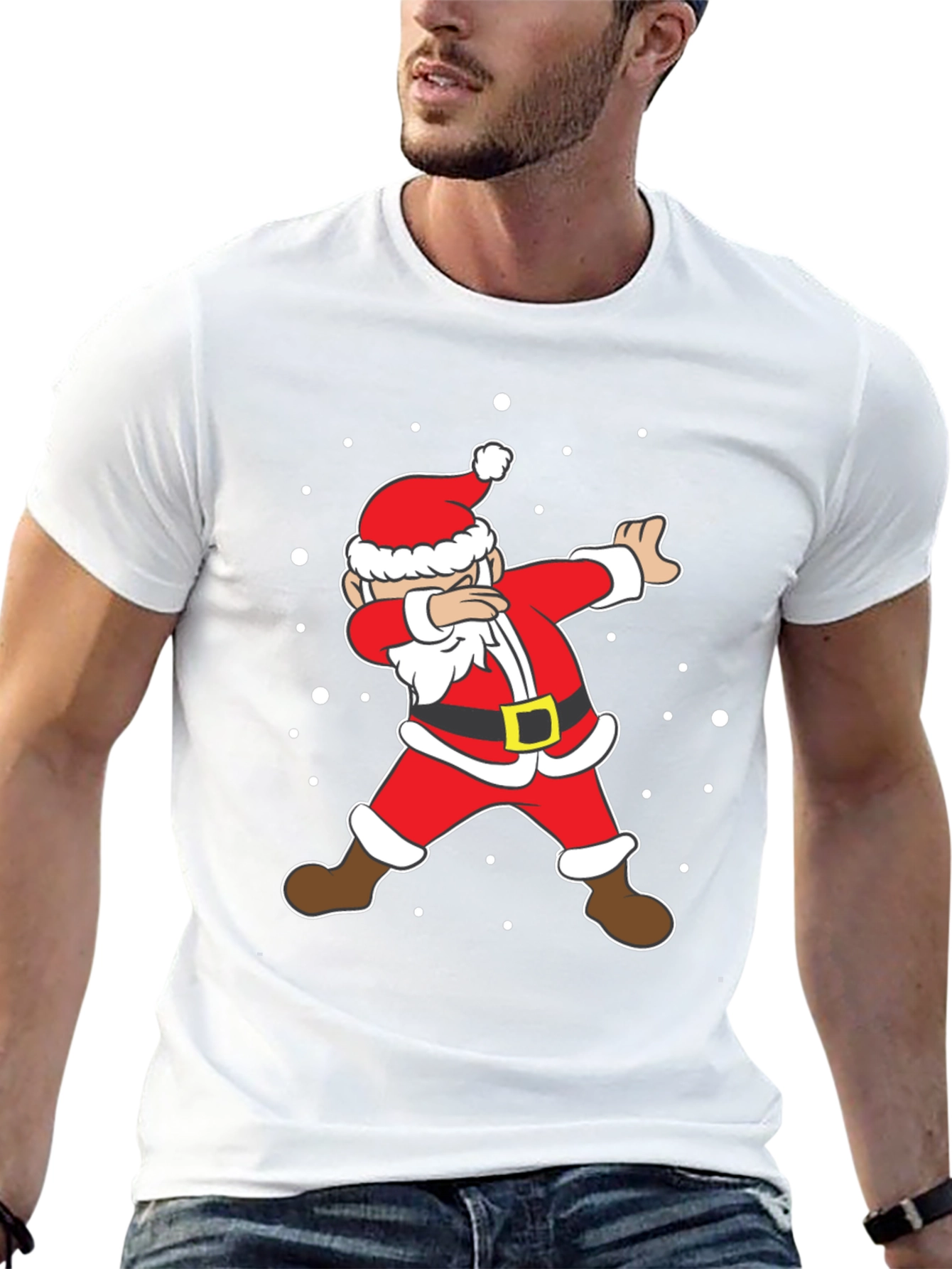 Dabbing Santa Christmas Graphic Tee