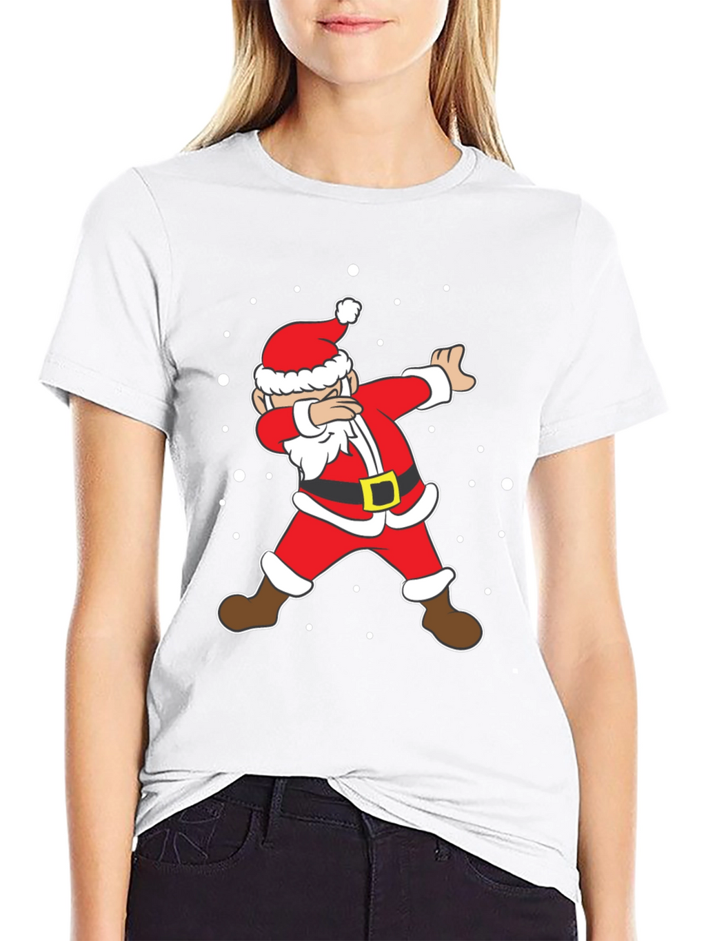 Dabbing Santa Christmas Graphic Tee