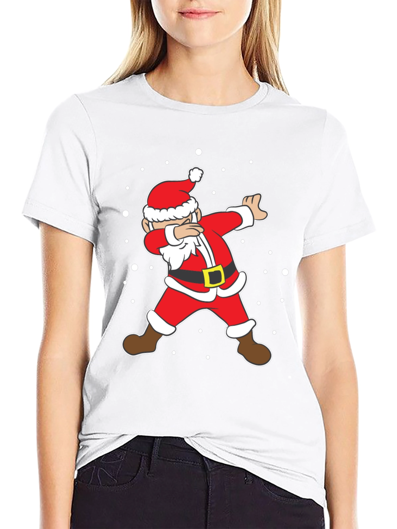 Dabbing Santa Christmas Graphic Tee