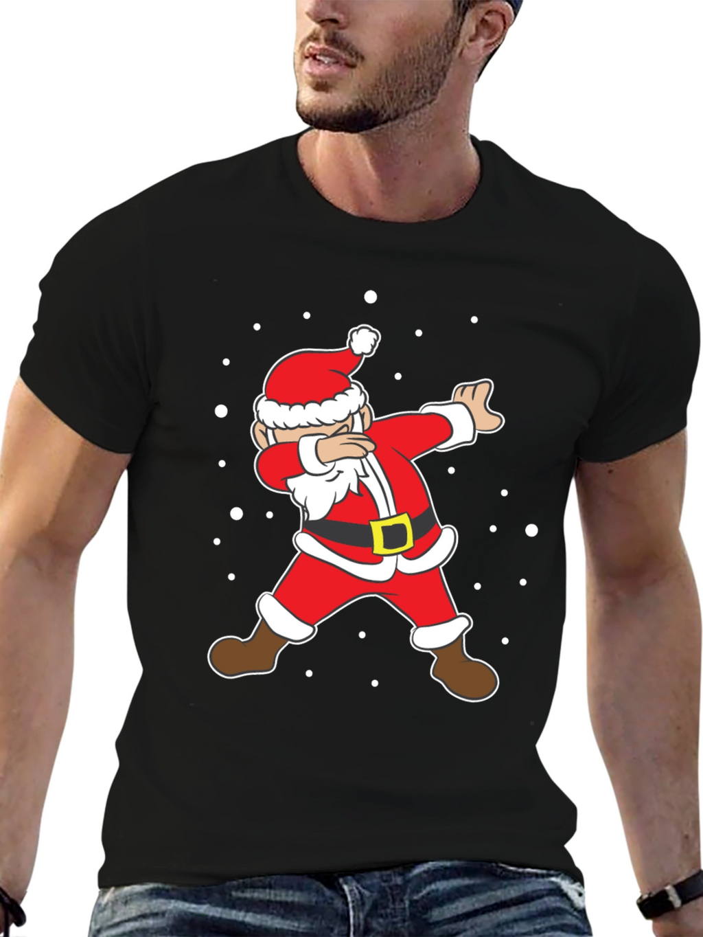 Dabbing Santa Christmas Graphic Tee