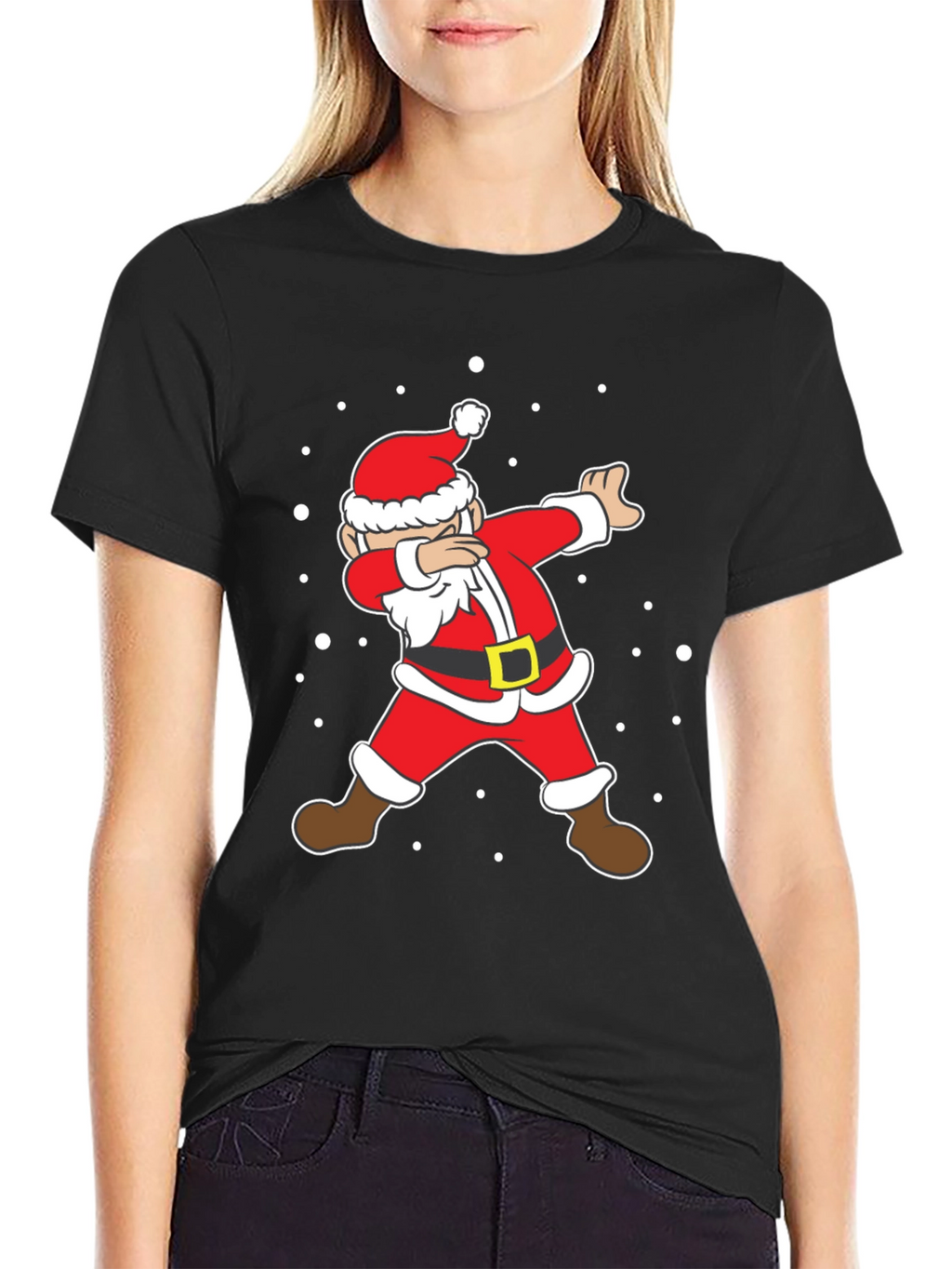 Dabbing Santa Christmas Graphic Tee