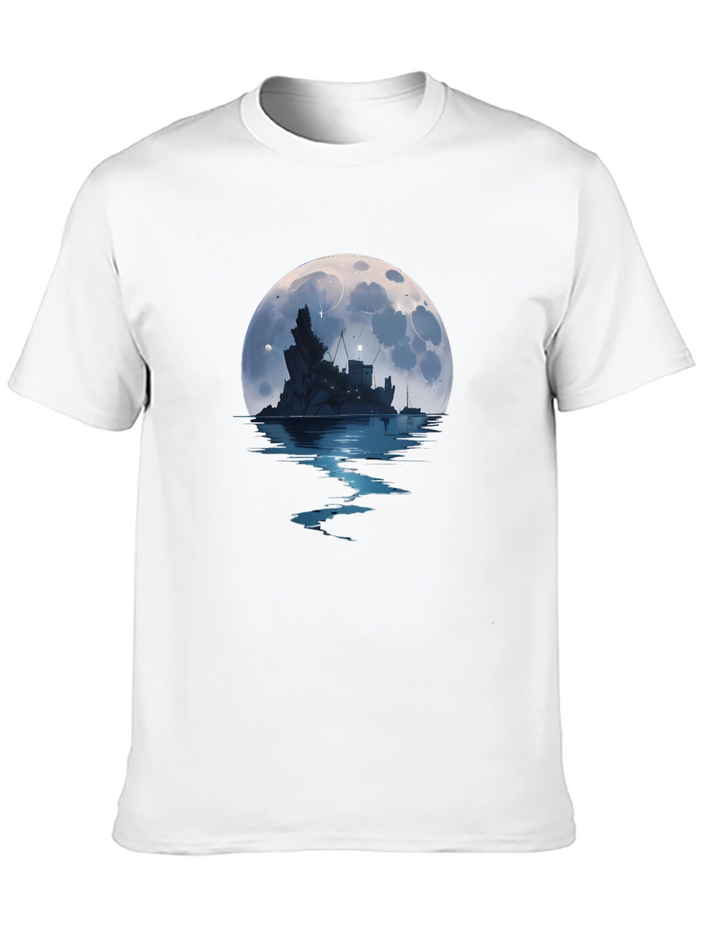 Moonlit Castle Graphic Tee - Black T-Shirt