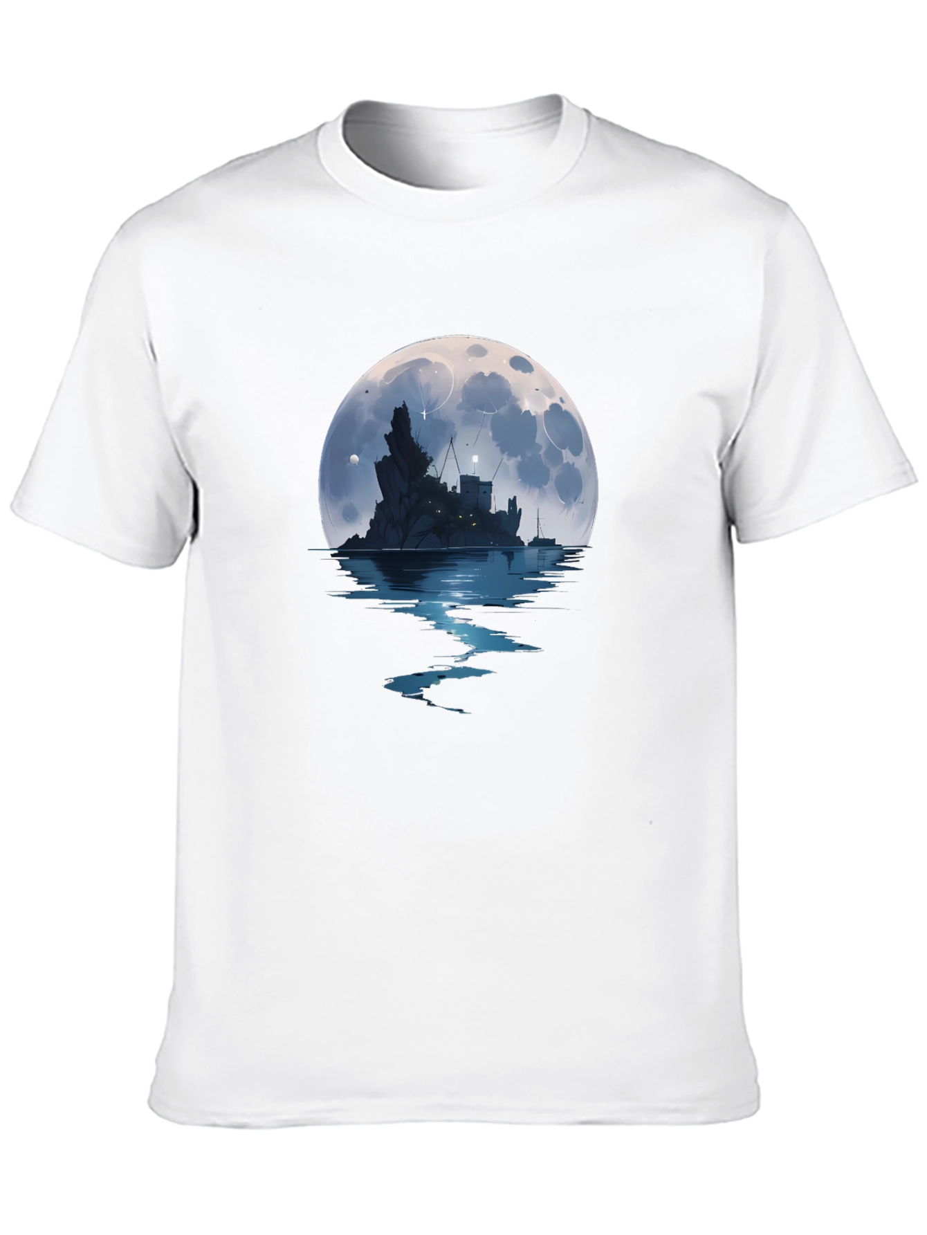 Moonlit Castle Graphic Tee - Black T-Shirt