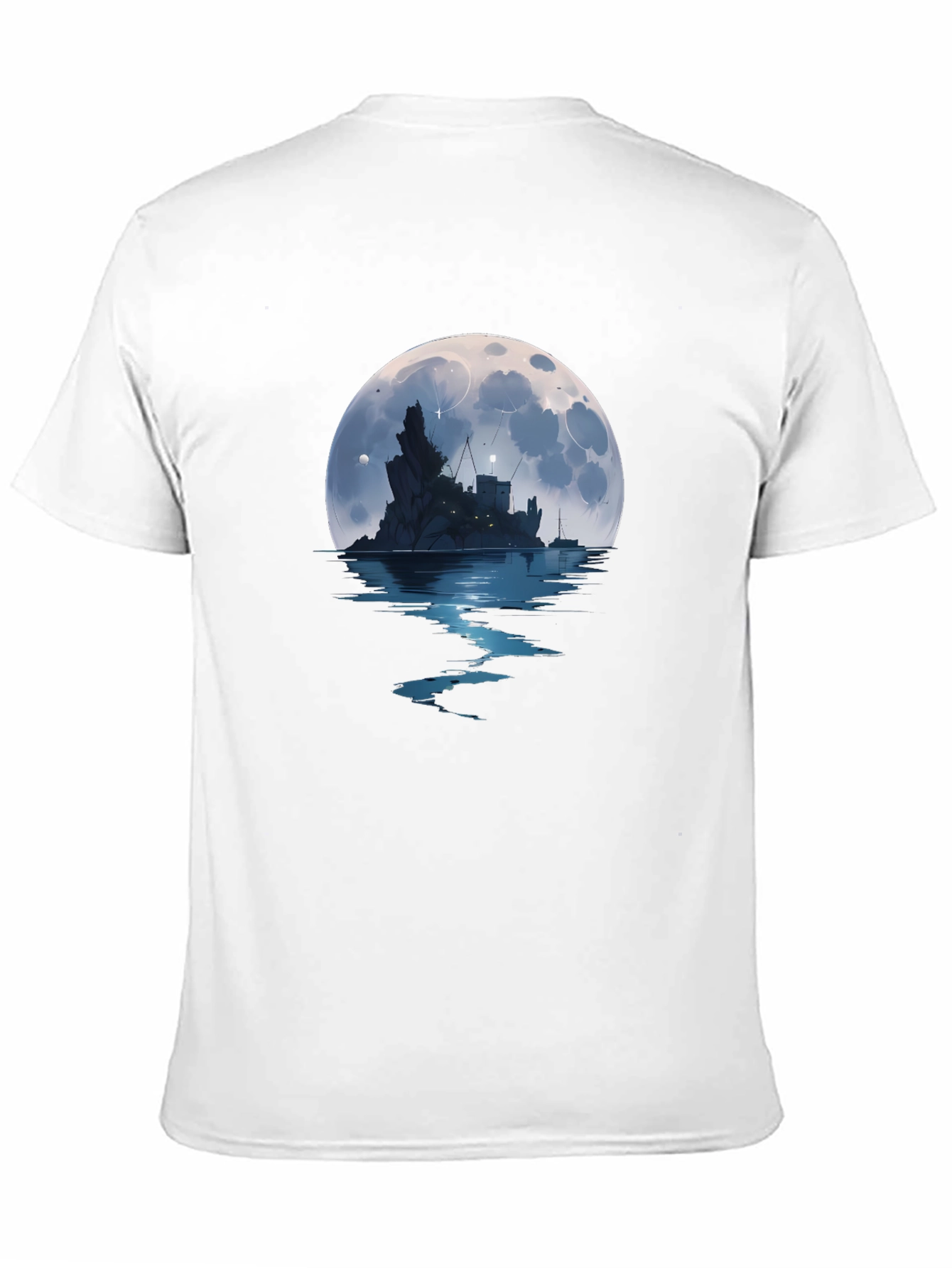Moonlit Castle Graphic Tee - Black T-Shirt