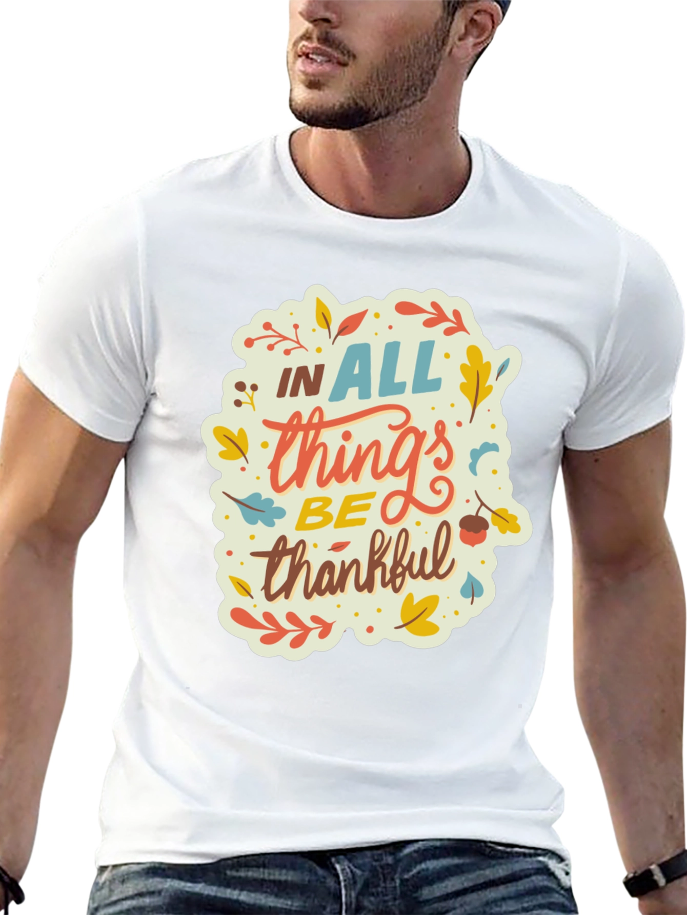 Fall Thanksgiving Graphic T-Shirt - Be Thankful