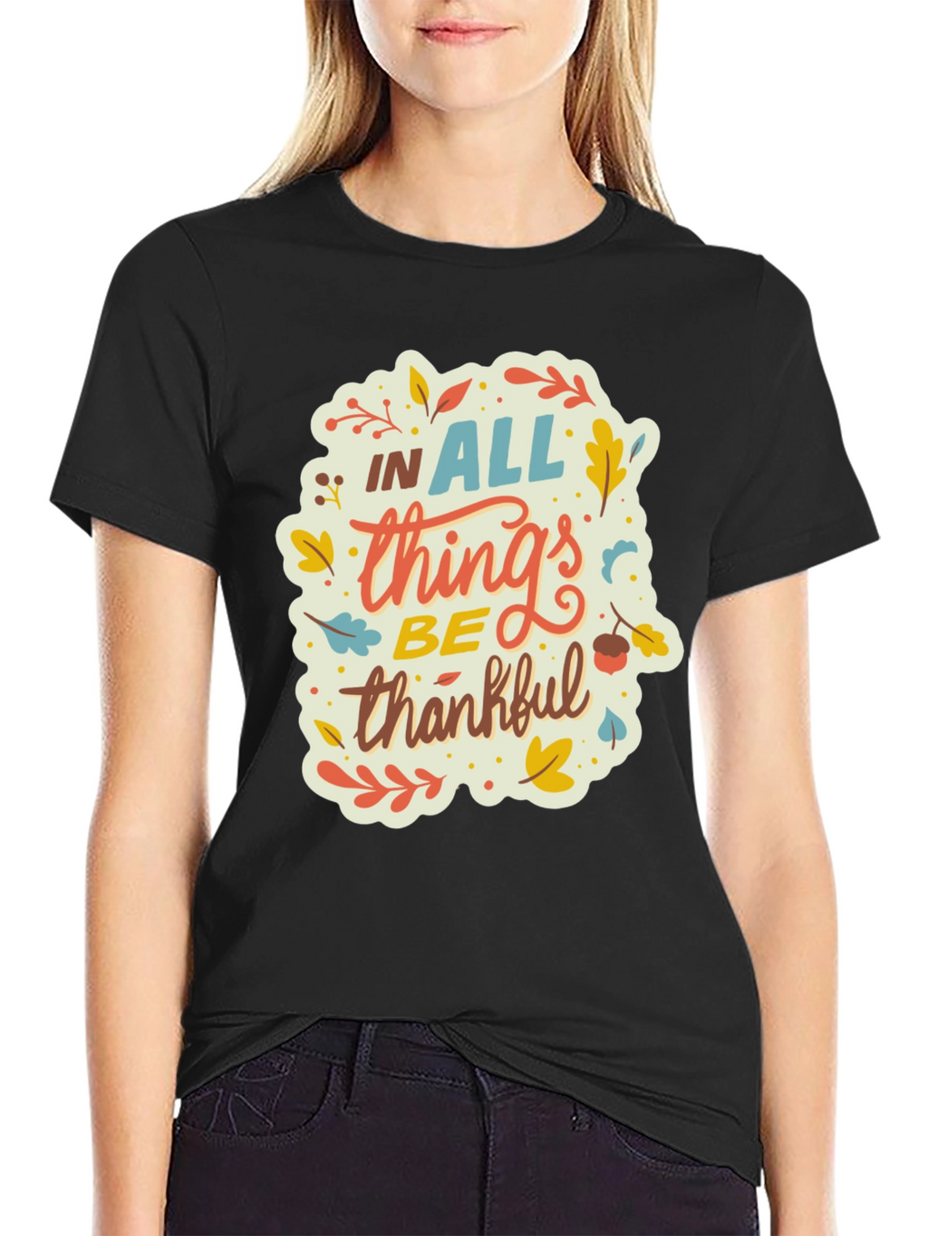 Fall Thanksgiving Graphic T-Shirt - Be Thankful