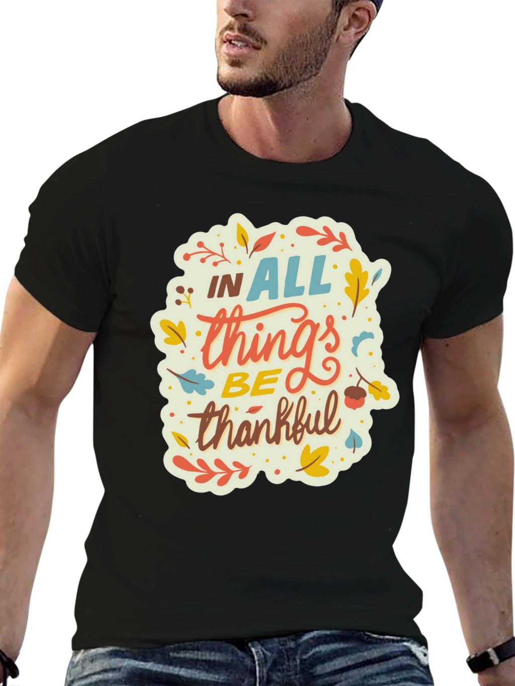 Fall Thanksgiving Graphic T-Shirt - Be Thankful