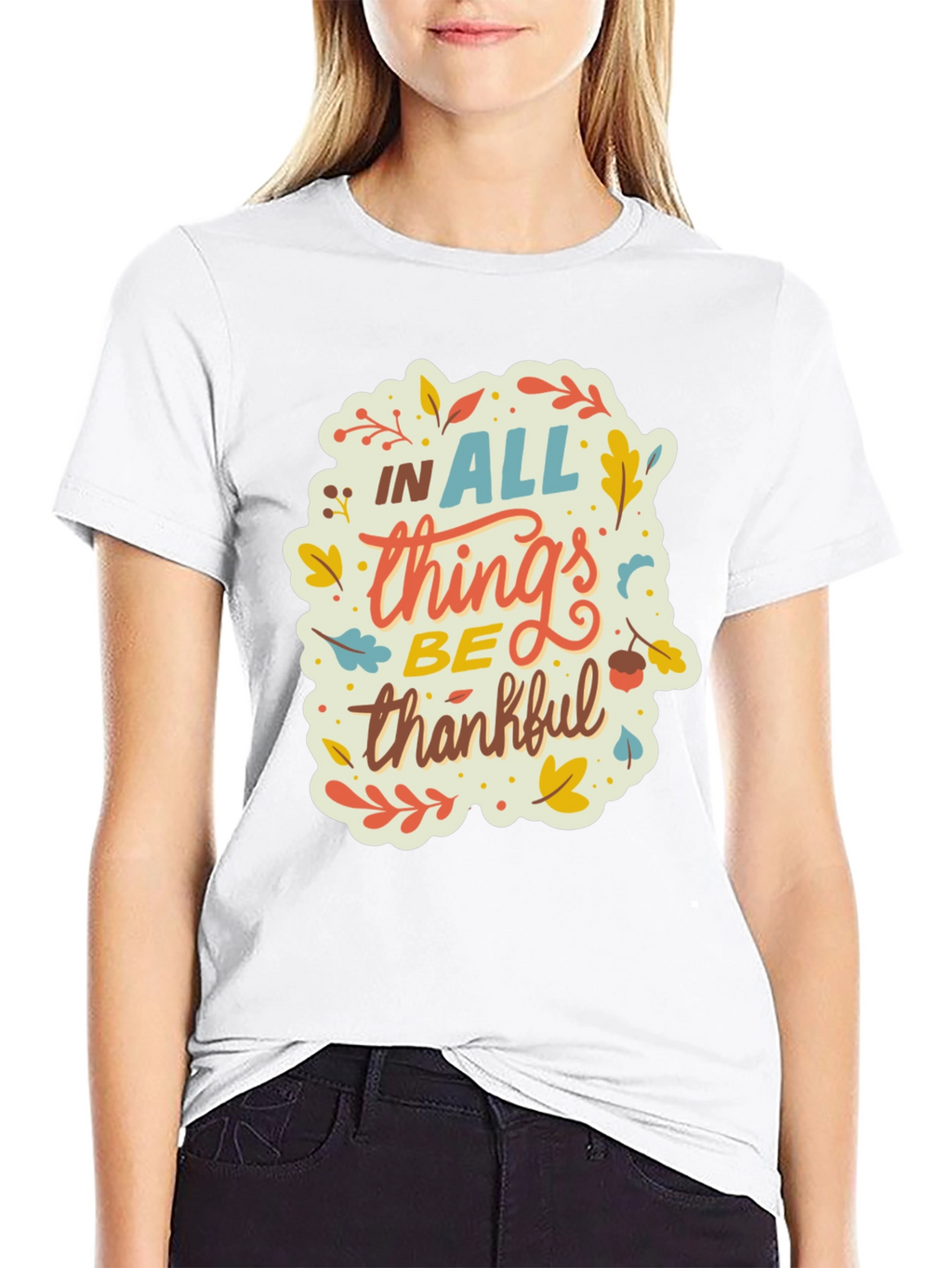 Fall Thanksgiving Graphic T-Shirt - Be Thankful