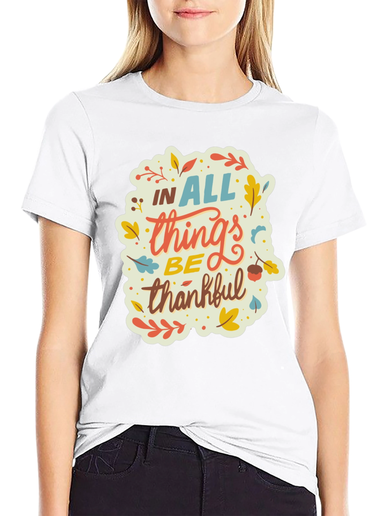 Fall Thanksgiving Graphic T-Shirt - Be Thankful