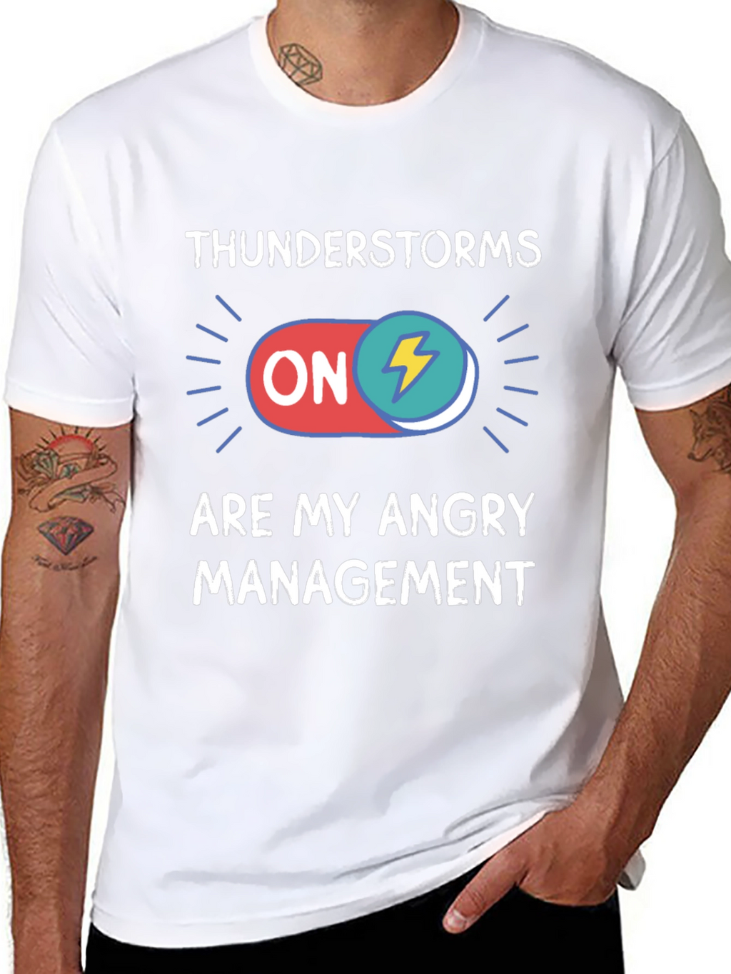 Thunderstorms Are My Angry Management Black T-Shirt