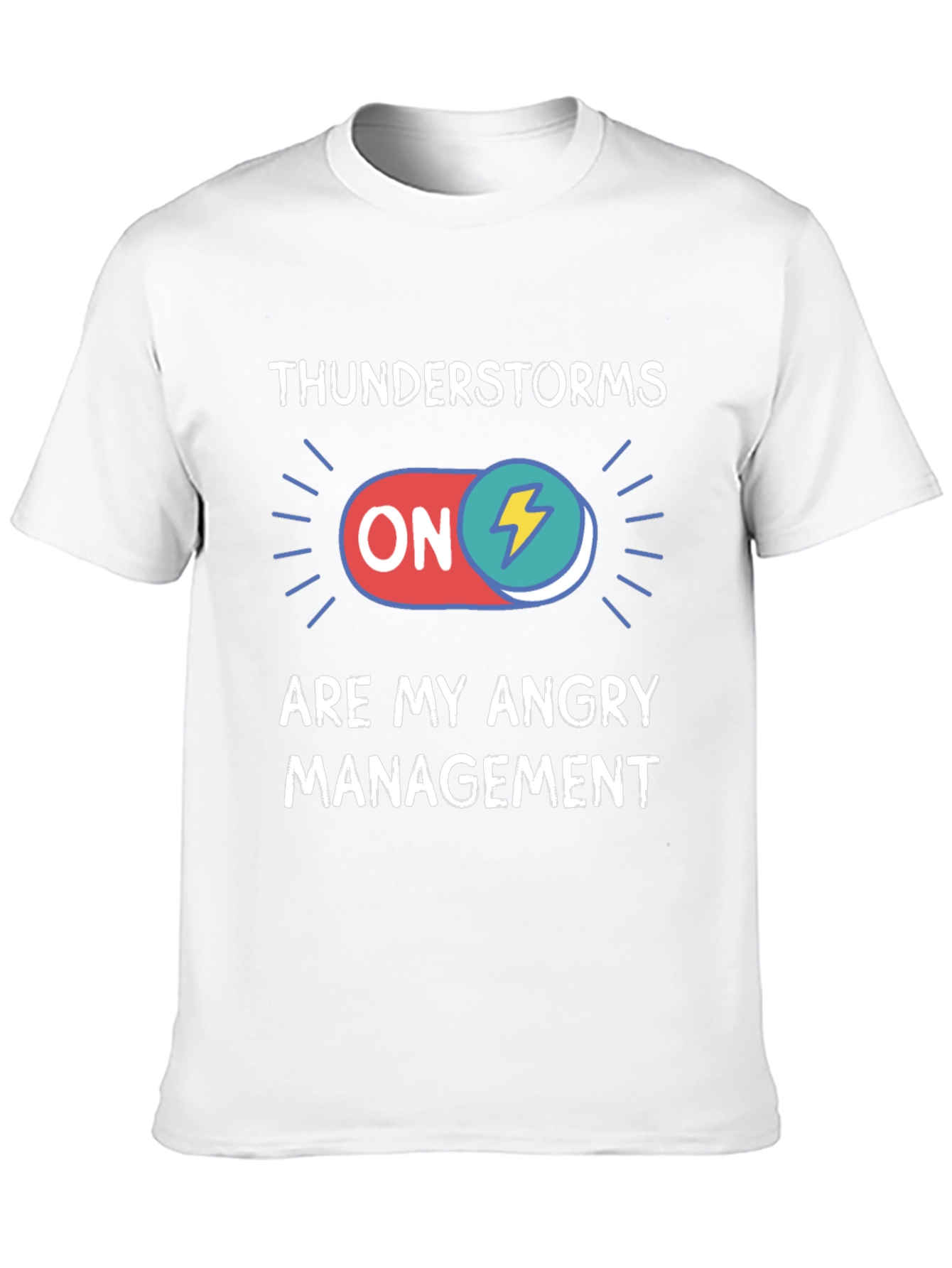 Thunderstorms Are My Angry Management Black T-Shirt
