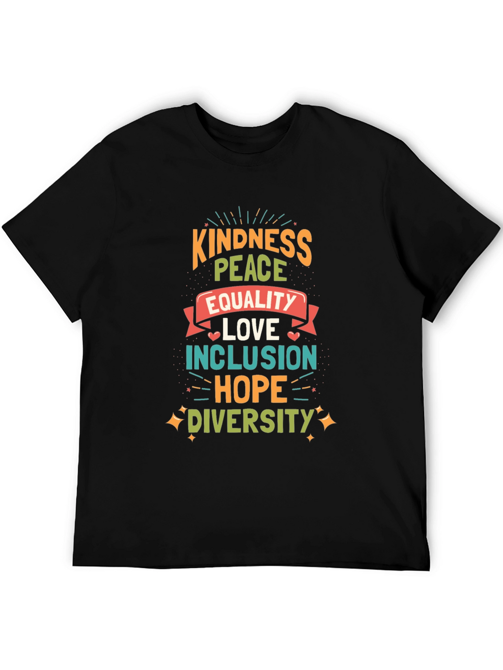 Kindness Peace Equality Graphic Tee