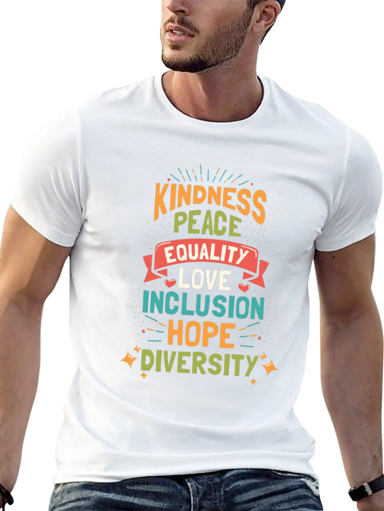 Kindness Peace Equality Graphic Tee