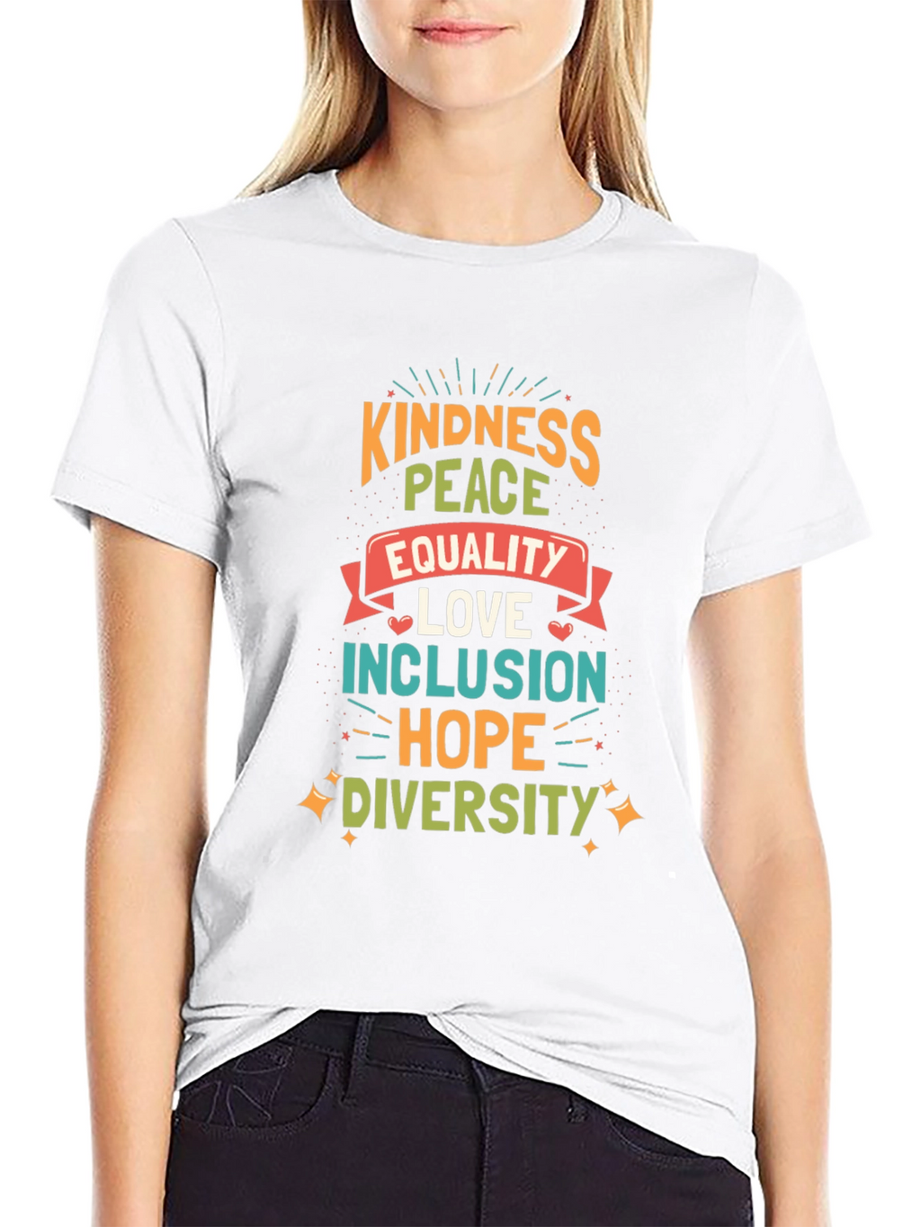 Kindness Peace Equality Graphic Tee