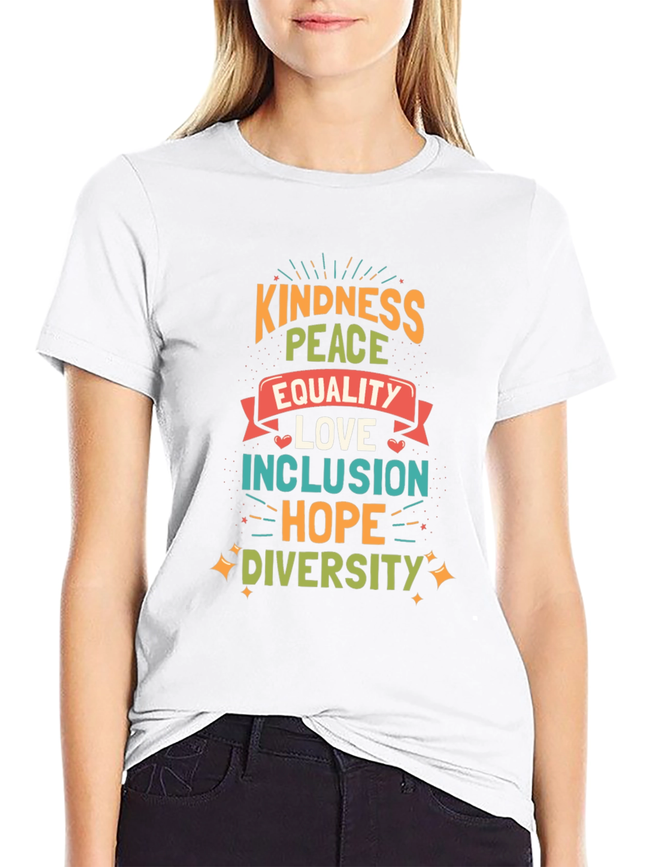 Kindness Peace Equality Graphic Tee