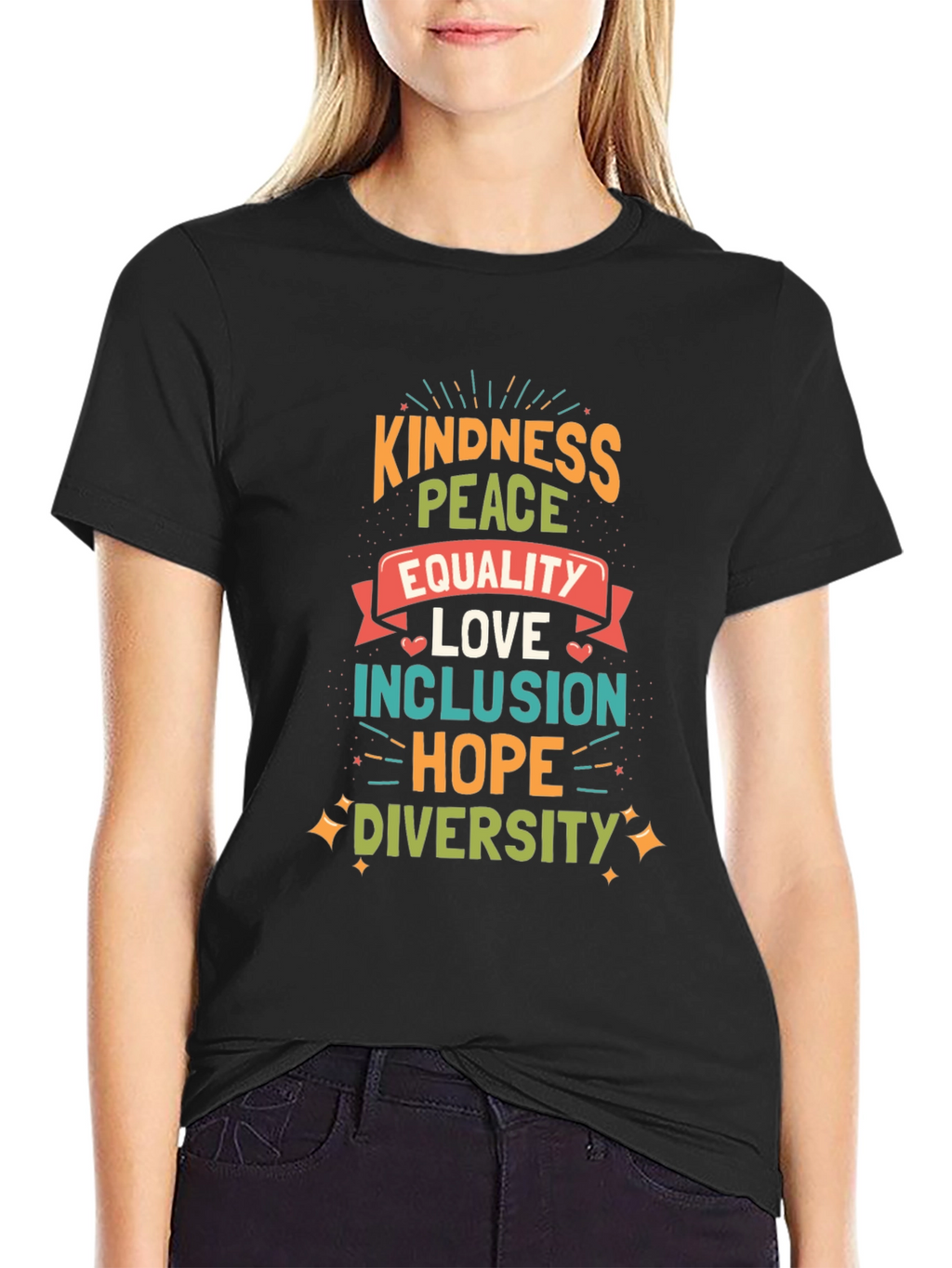 Kindness Peace Equality Graphic Tee