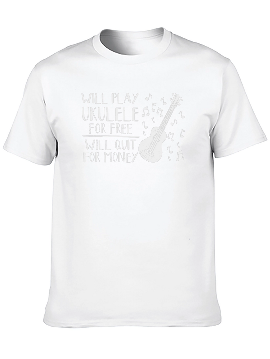 Ukulele Player T-Shirt - Will Play for Free