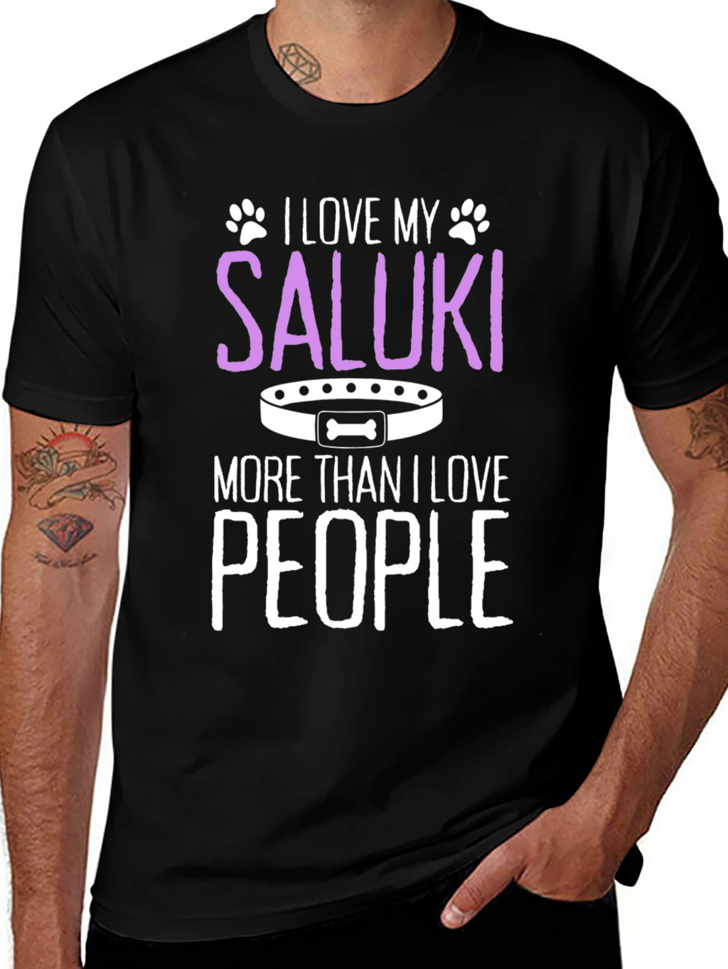 I Love My Saluki T-Shirt - Dog Lover Tee