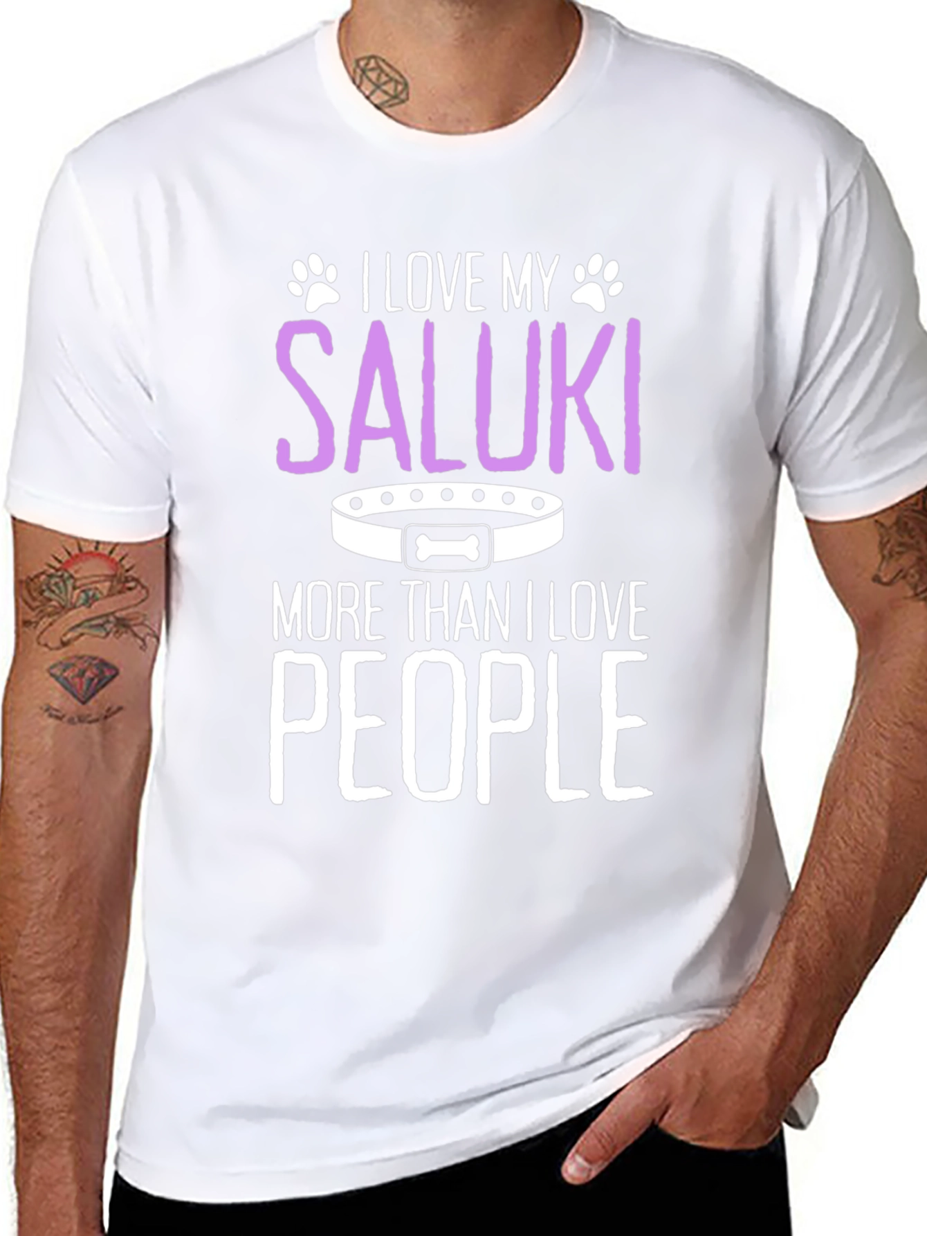 I Love My Saluki T-Shirt - Dog Lover Tee