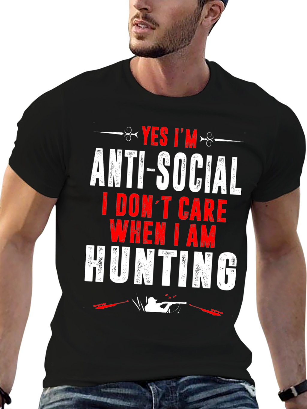 Anti-Social Hunting Graphic T-Shirt