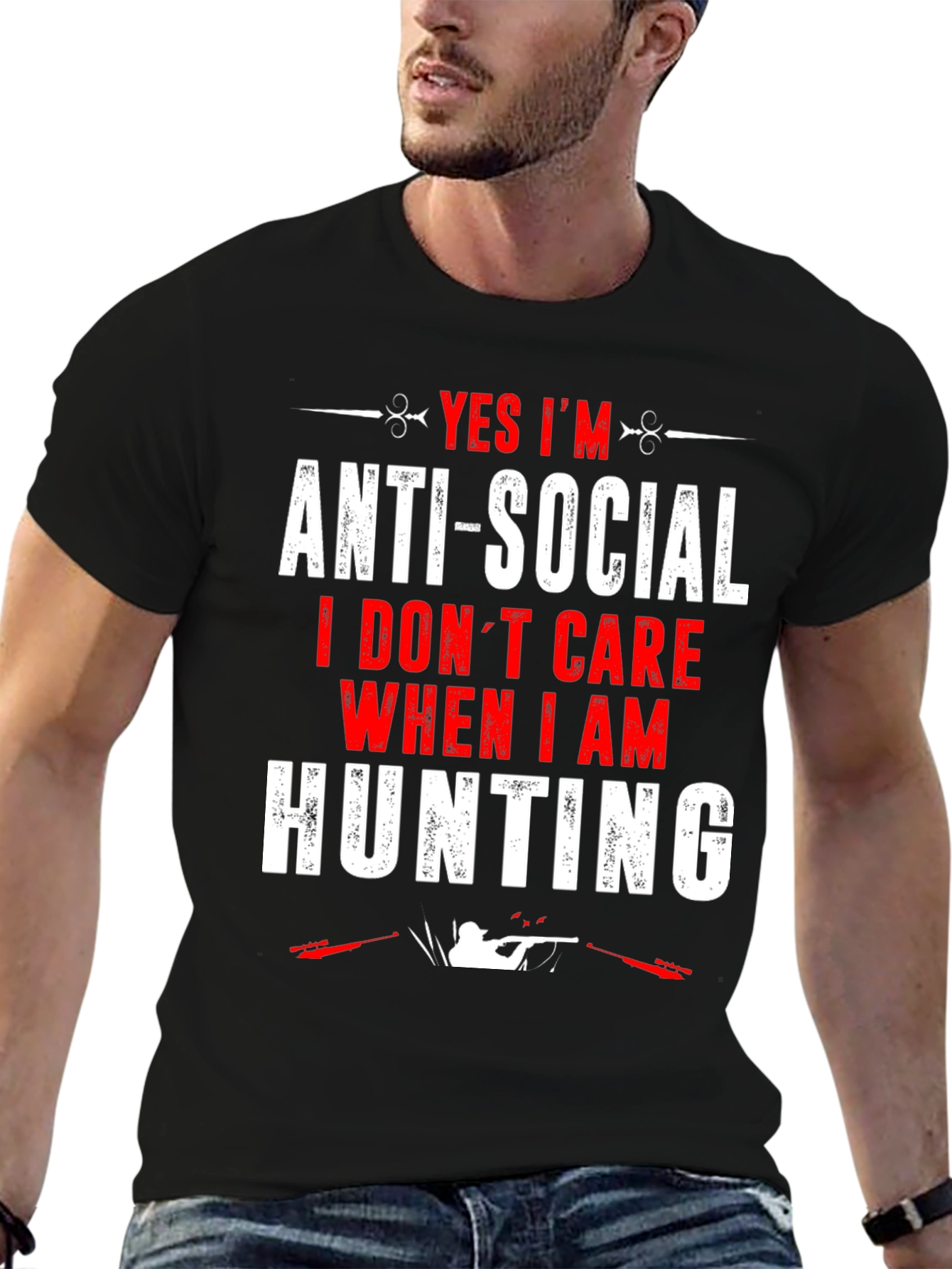 Anti-Social Hunting Graphic T-Shirt