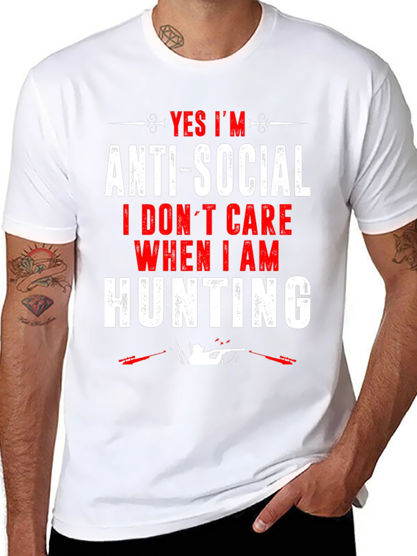 Anti-Social Hunting Graphic T-Shirt