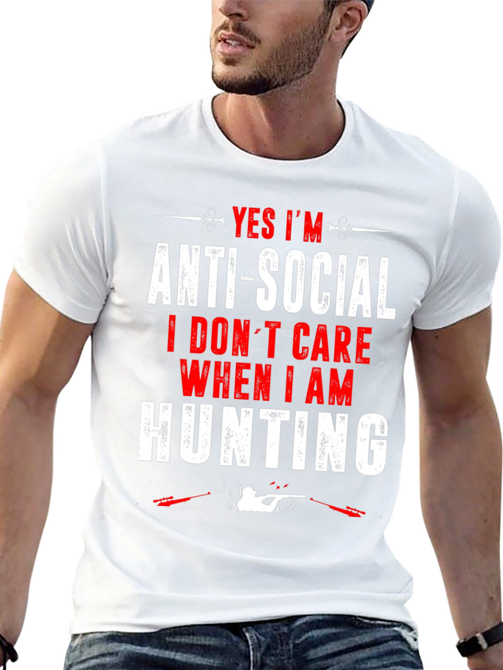 Anti-Social Hunting Graphic T-Shirt
