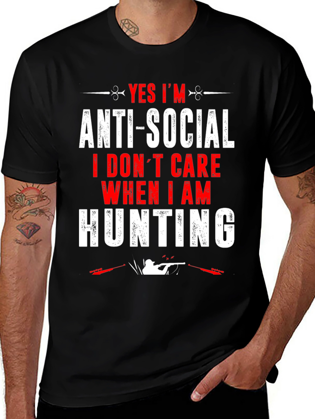 Anti-Social Hunting Graphic T-Shirt