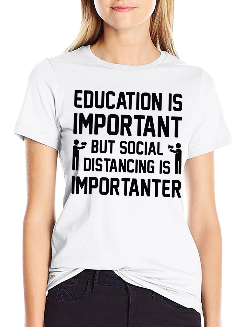 Education vs. Social Distancing Graphic Tee